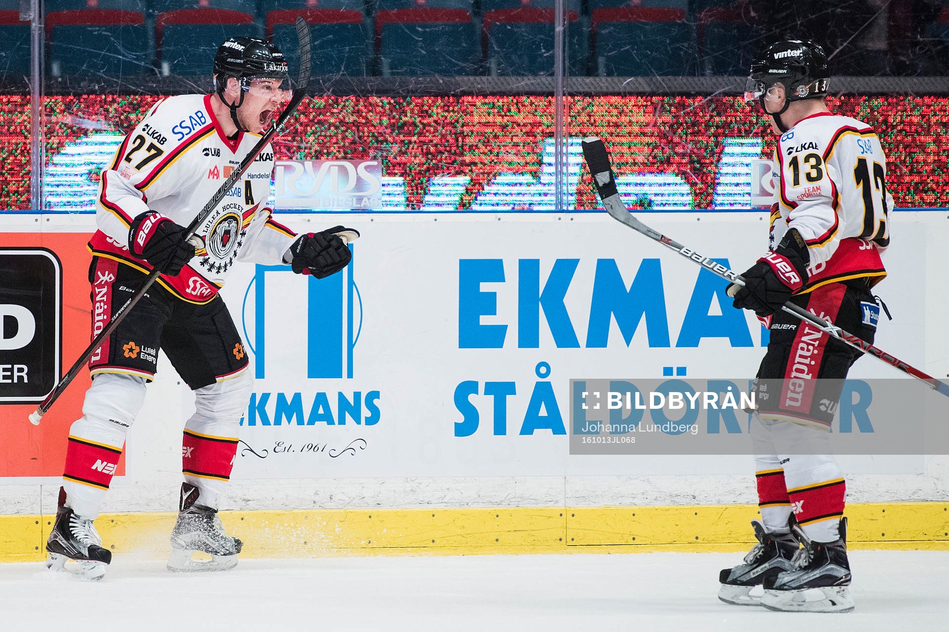 Luleås Brendan Mikkelson jublar