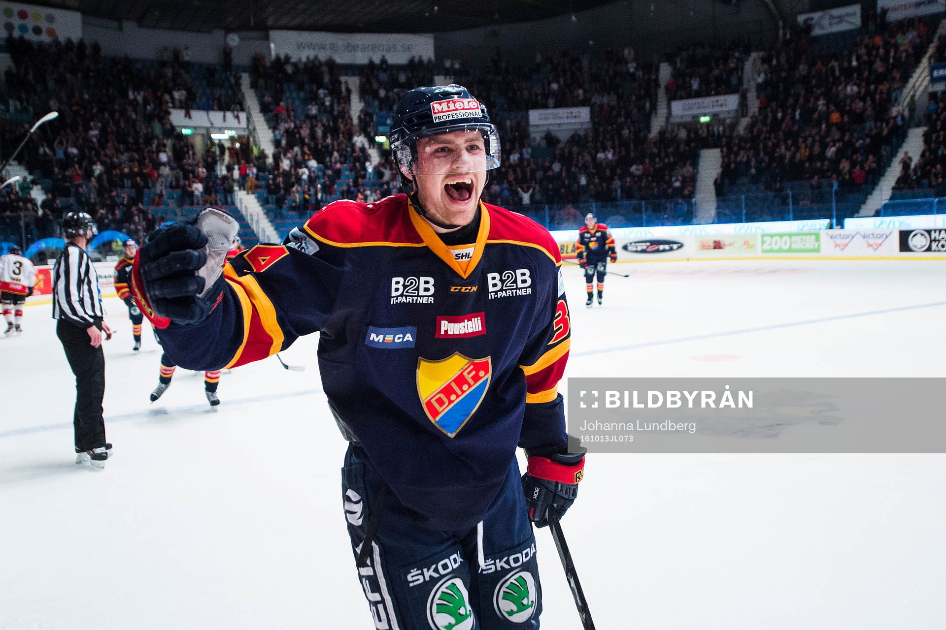Djurgårdens Daniel Brodin jublar