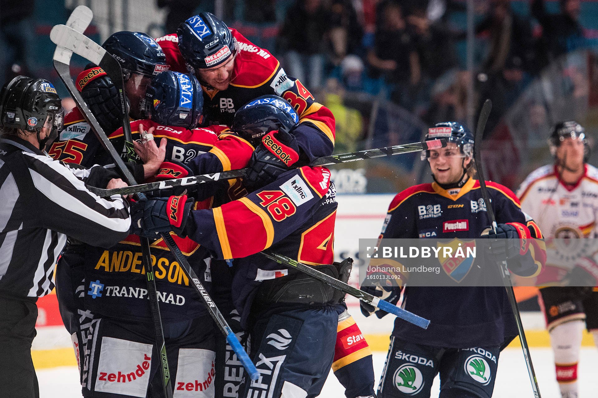 Djurgårdens Matt Anderson jublar