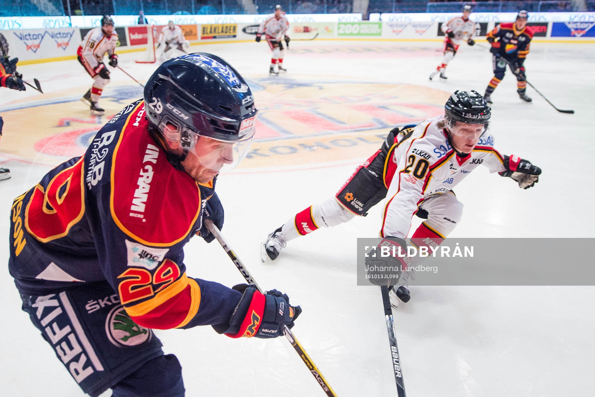 Djurgårdens Matt Anderson och Luleås Gustav Rydahl