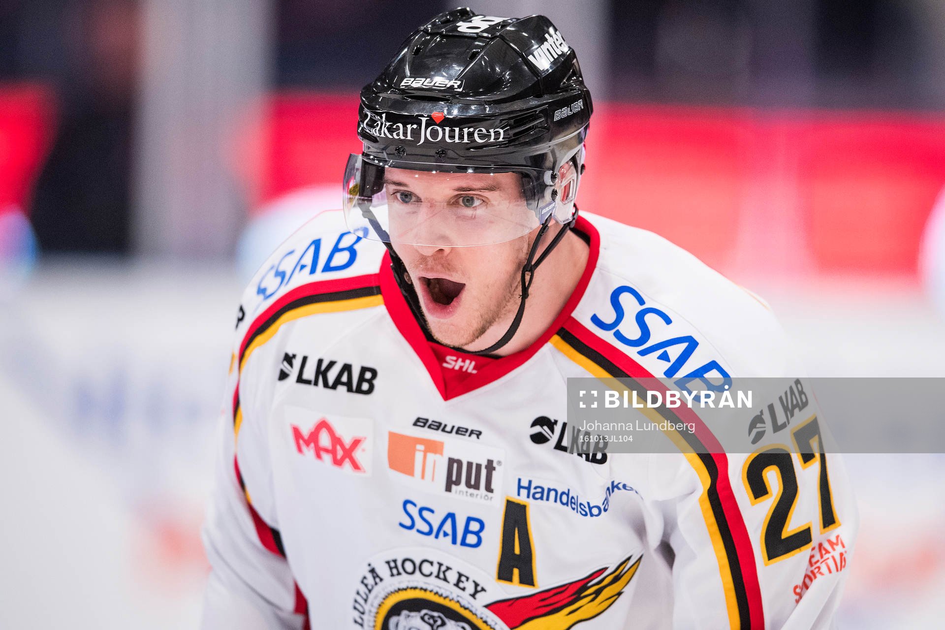Luleås Brendan Mikkelson jublar