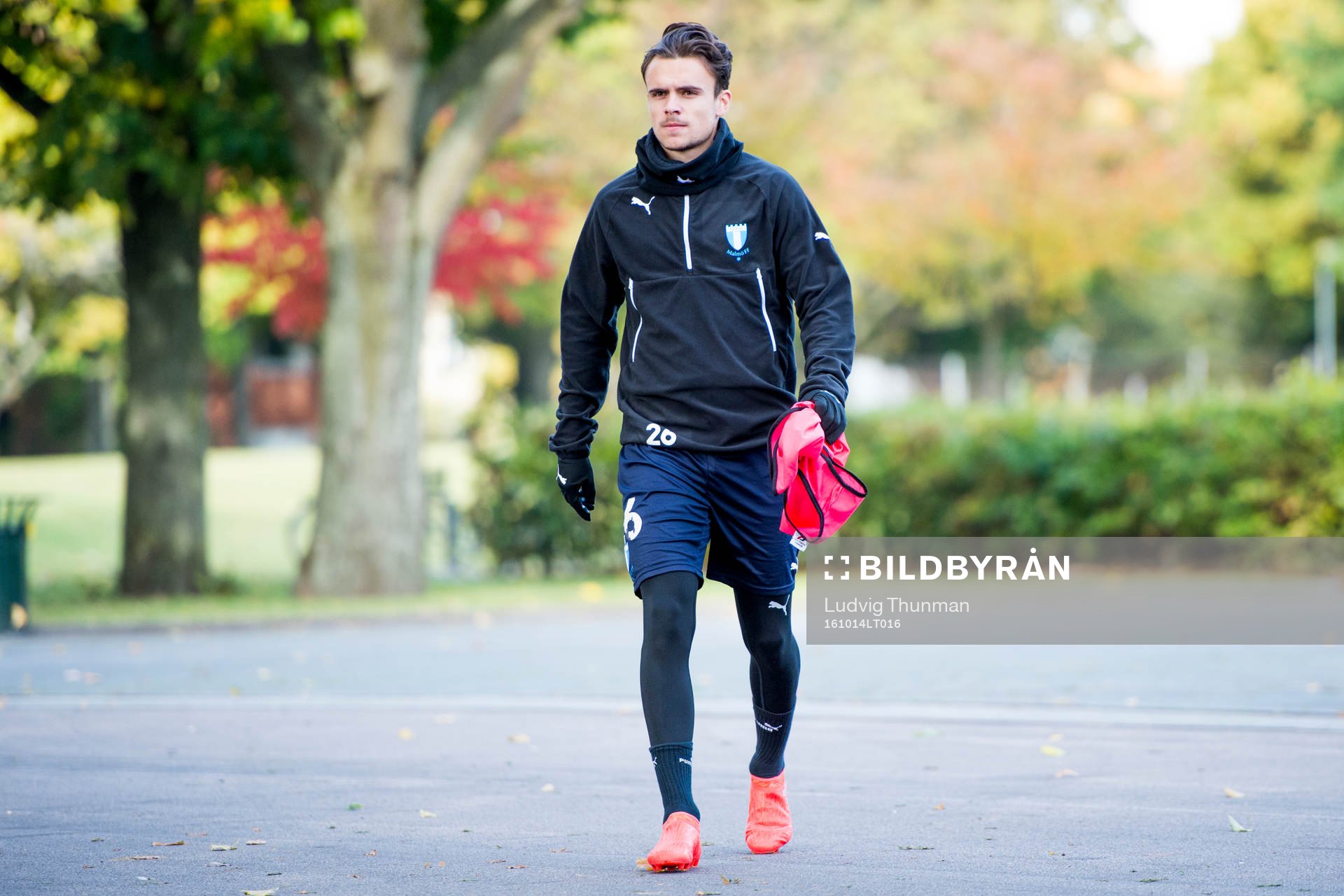 Malmö FFs Andreas Vindheim under en fotbollsträning med Malmö FF den 14 april 2016 i Malmö.