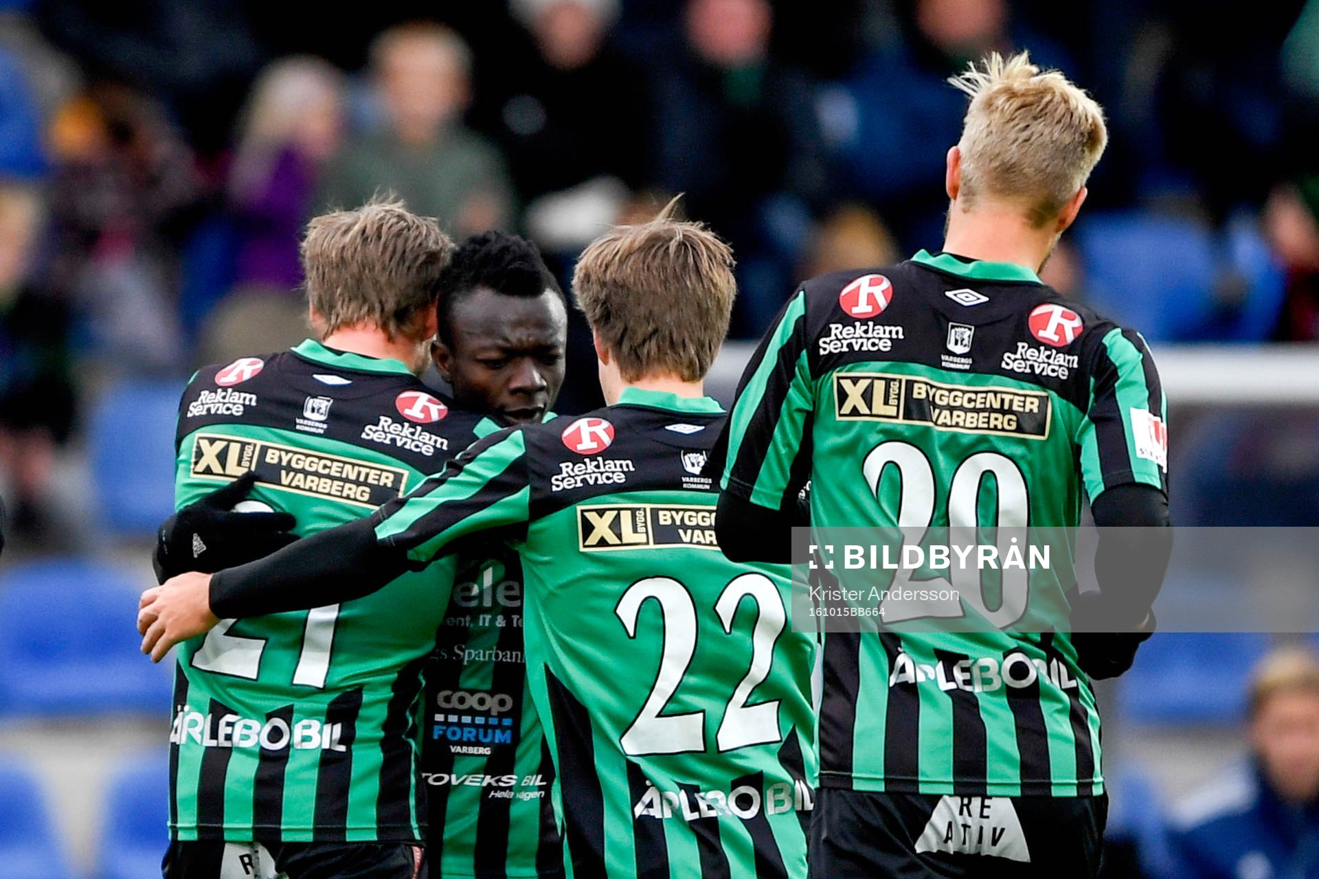 Varbergs Thomas Boakye jublar