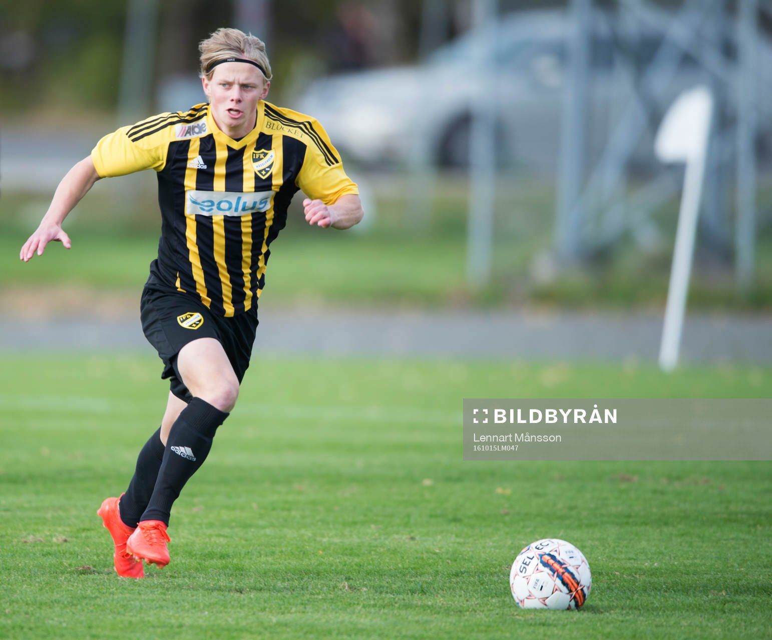 IFK Hässleholms Philip Bengtsson i matchen i division 2