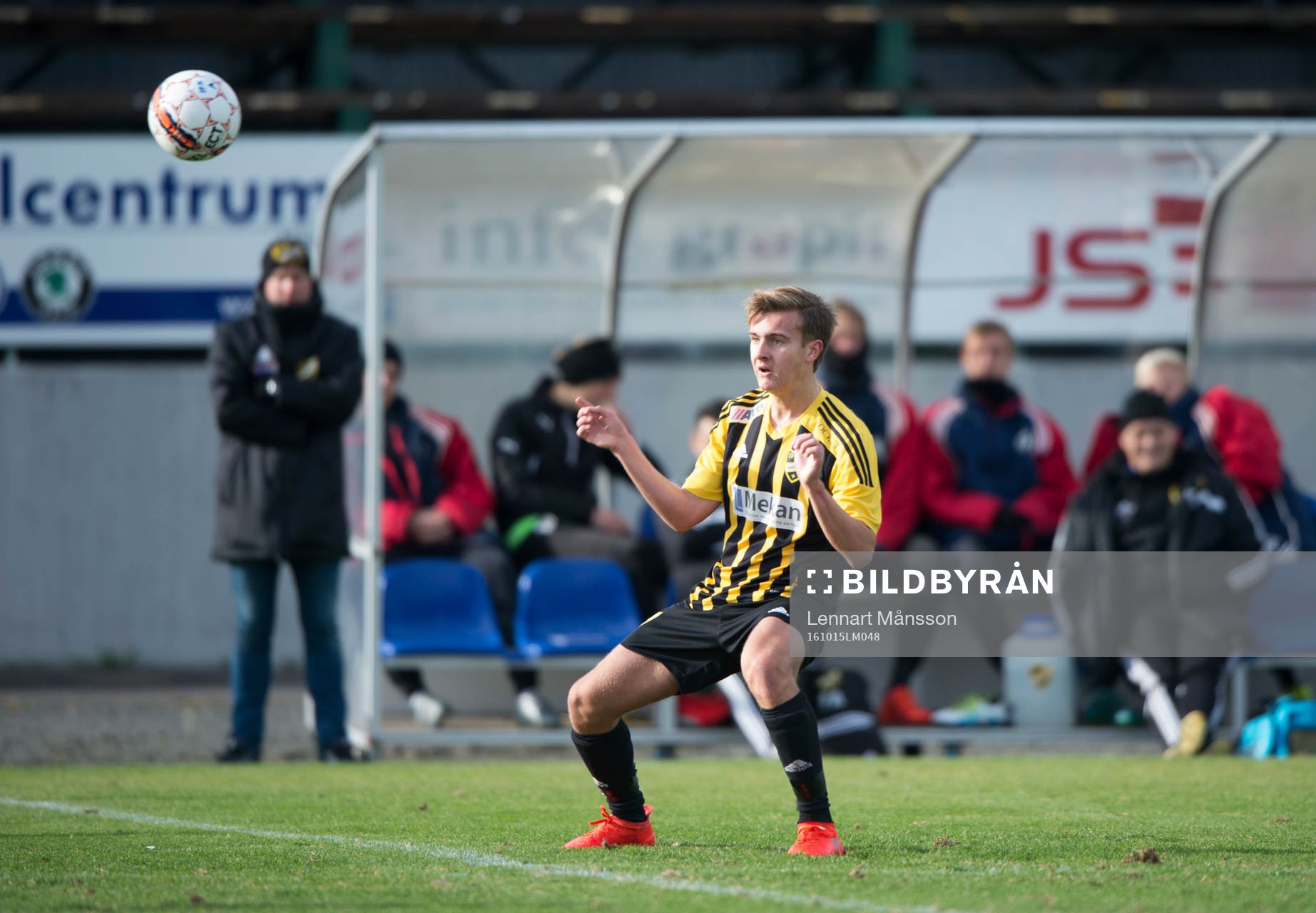 IFK Hässleholms Erik Åberg i matchen i division 2 mellan