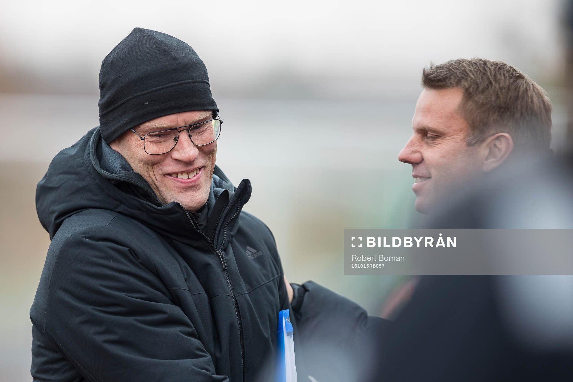 Sundsvalls tränare Joel Cedergren och Falkenbergs tränare