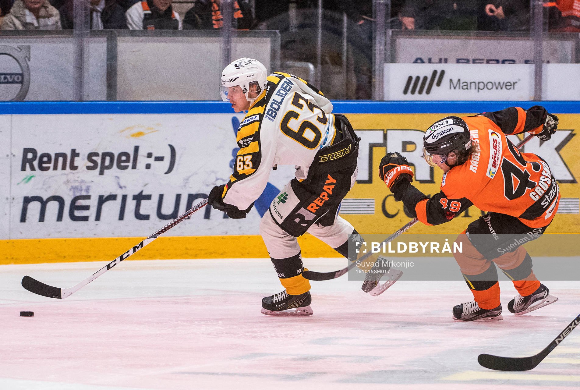Skellefteås Sebastian Aho och Karlskronas Filip Cruseman