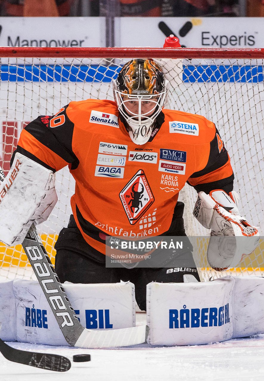 Karlskronas målvakt Johan Holmqvist