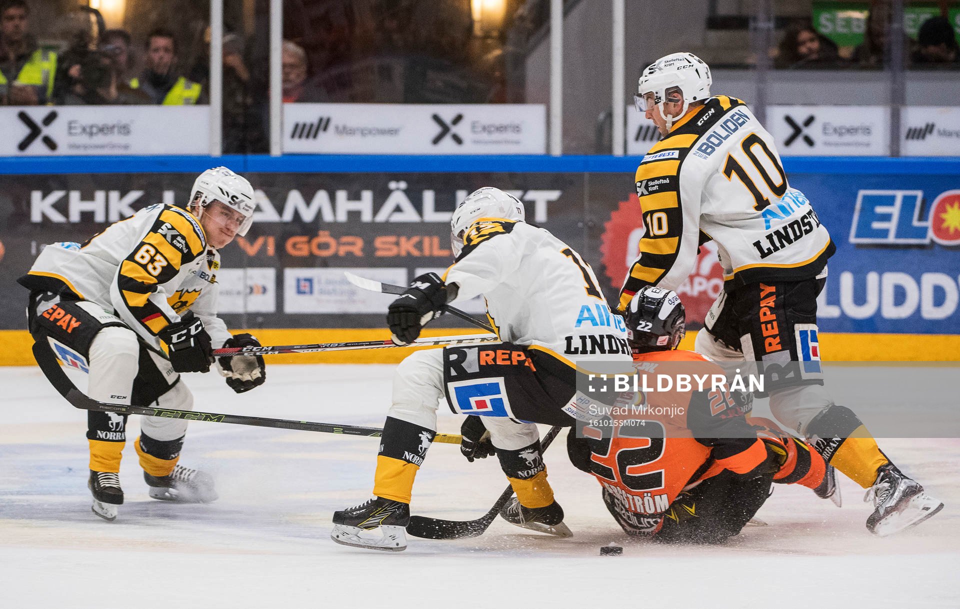 Skellefteås Sebastian Aho, Pär Lindholm och Joakim