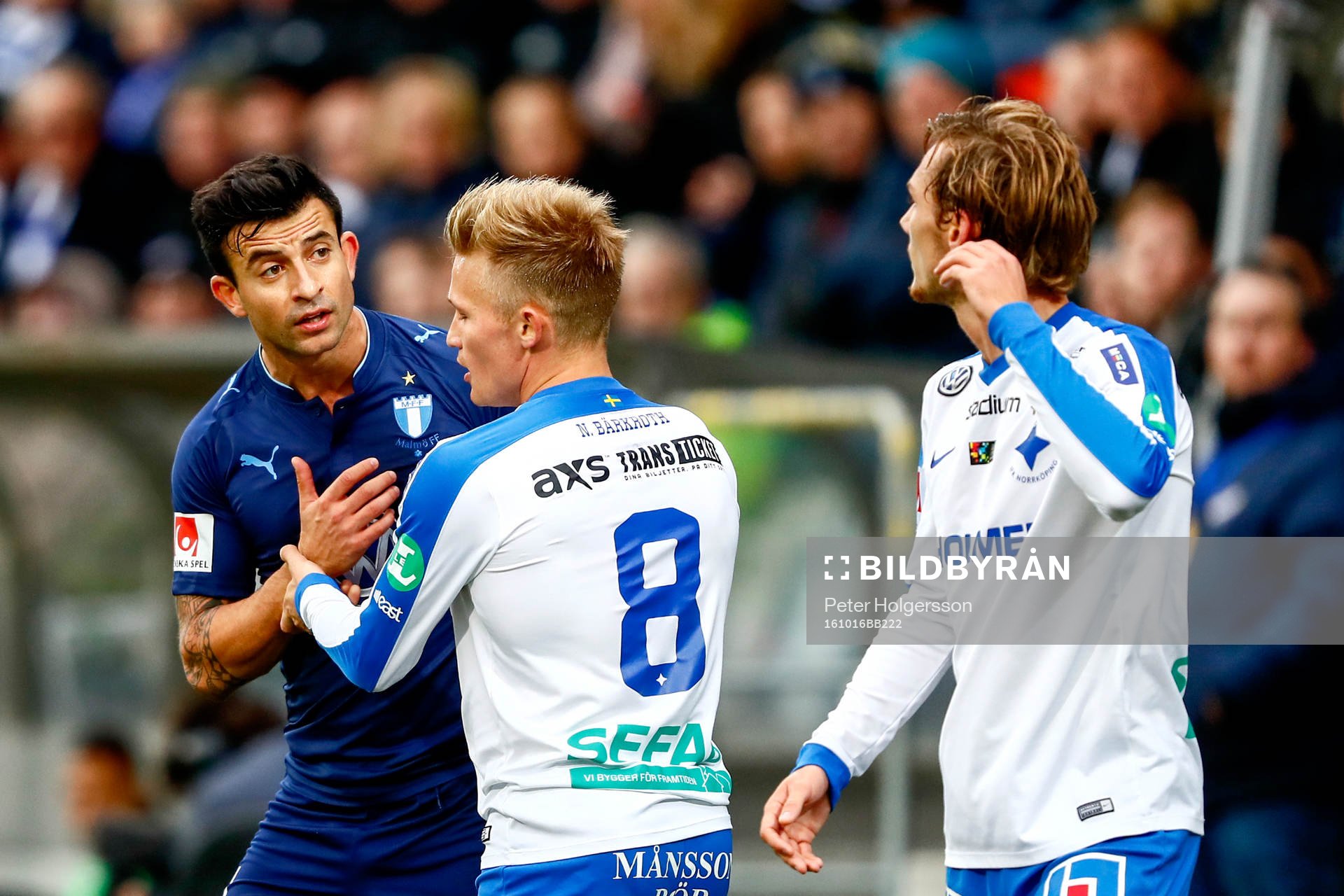 Malmö FFs Behrang Safari är arg på Norrköpings Joel