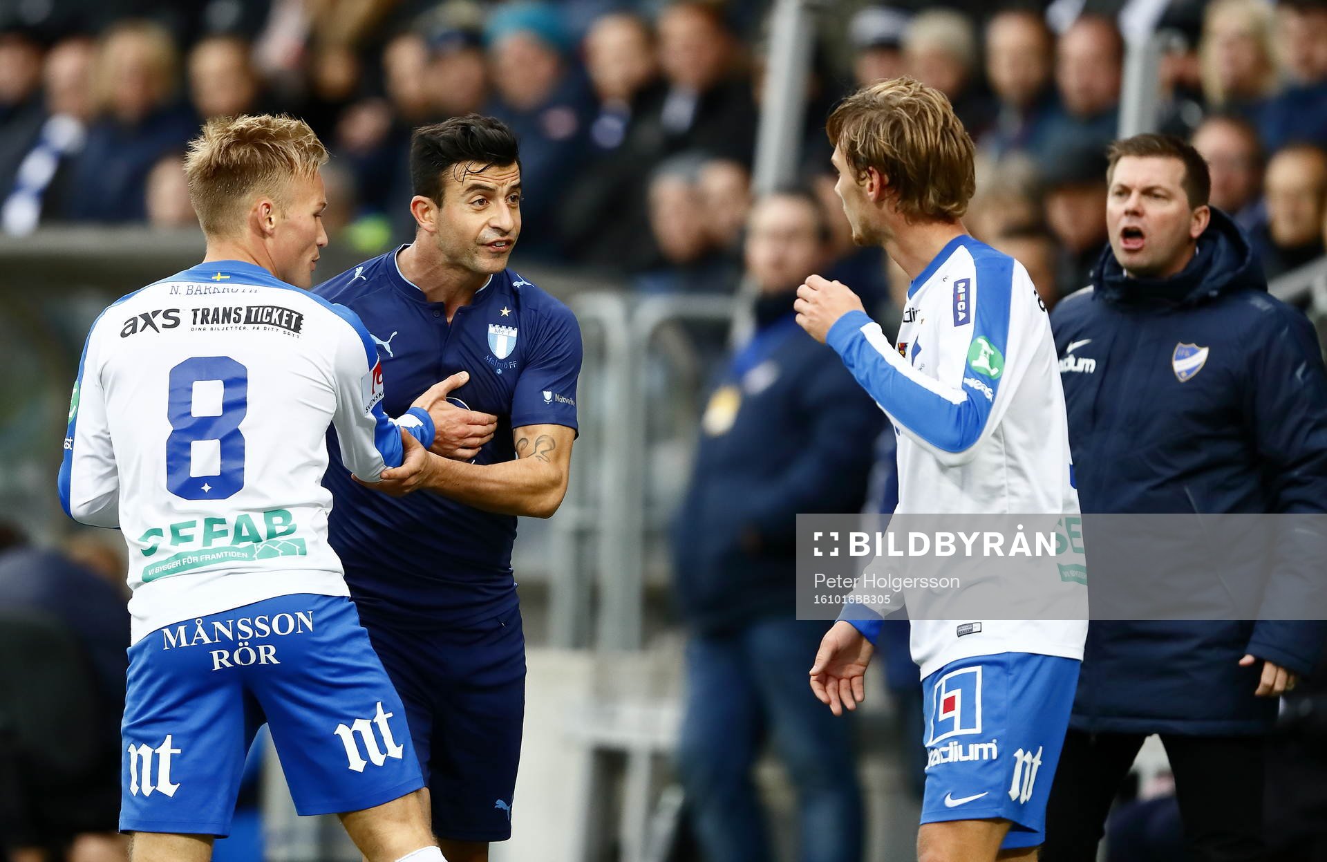 Norrköpings Nicklas Bärkroth, Malmö FFs Erdal Rakip och