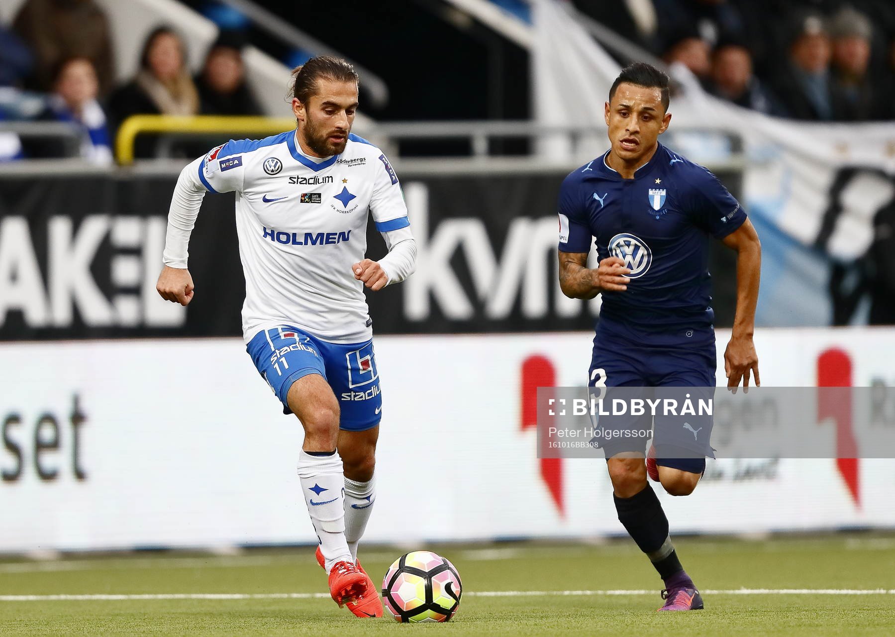 Norrköpings Christopher Nilsson Telo och Malmö FFs Victor