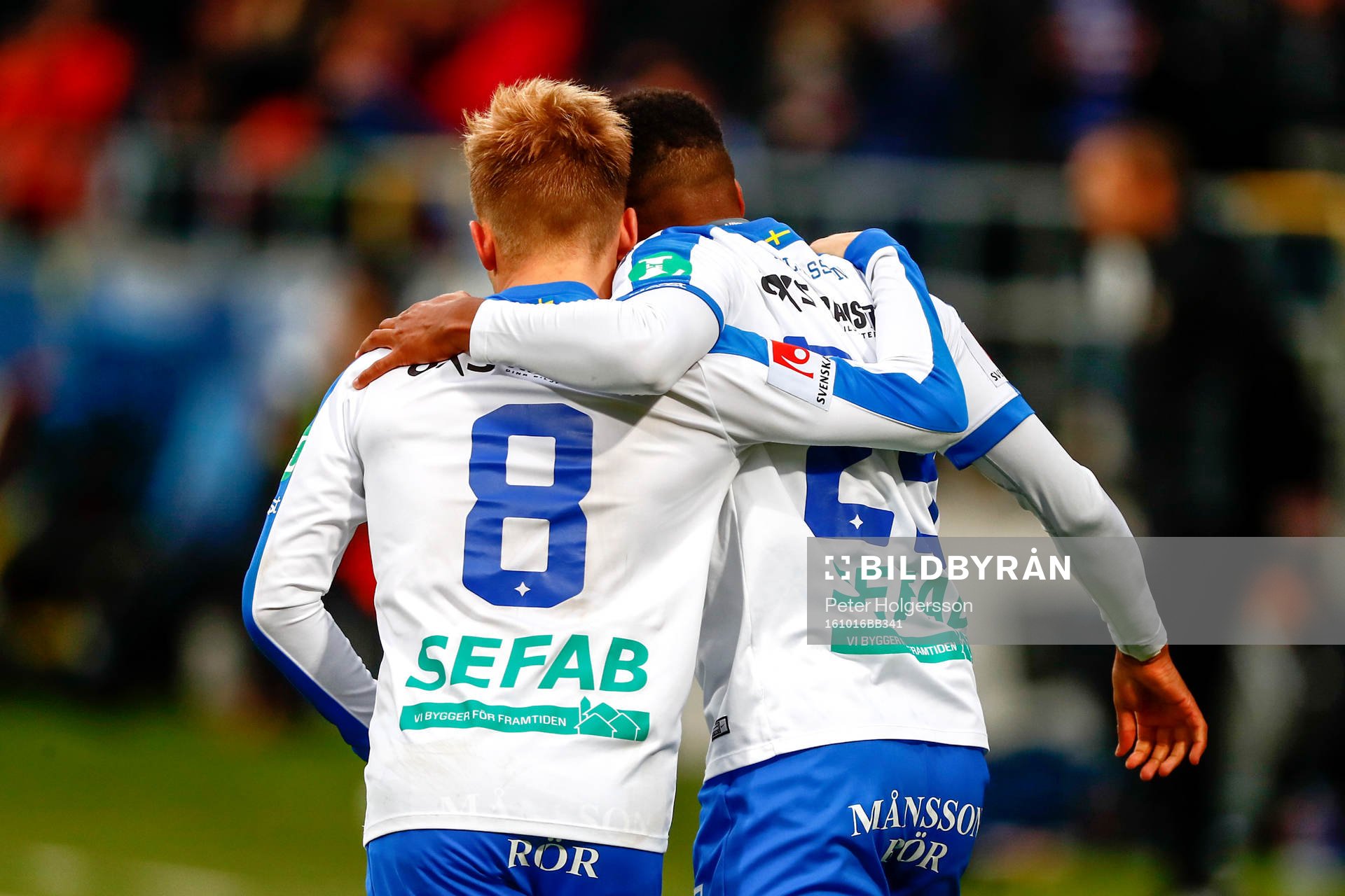 Norrköpings Nicklas Bärkroth och Niclas Eliasson  jublar