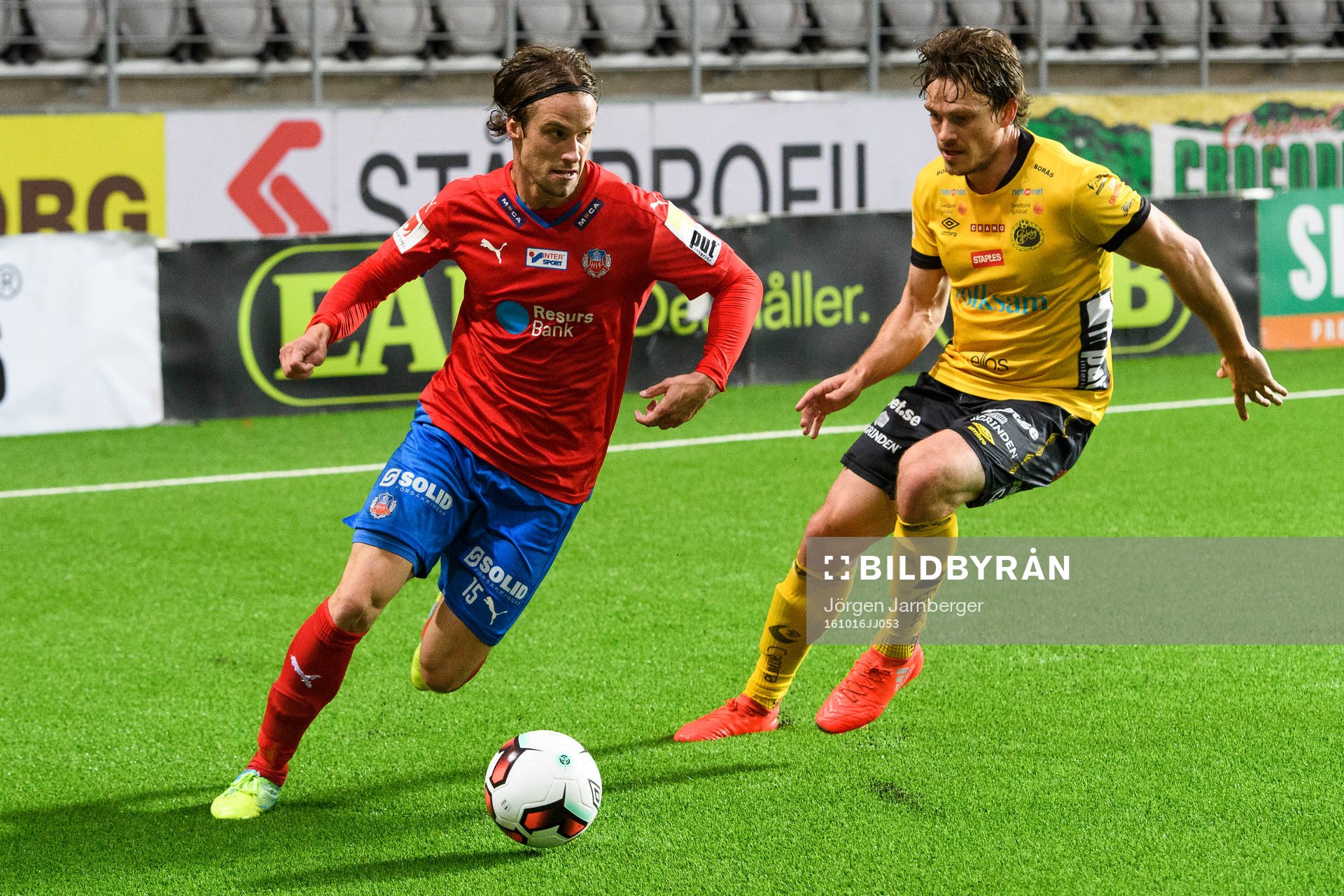 Helsingborgs Linus Hallenius och Elfsborgs Jörgen Horn