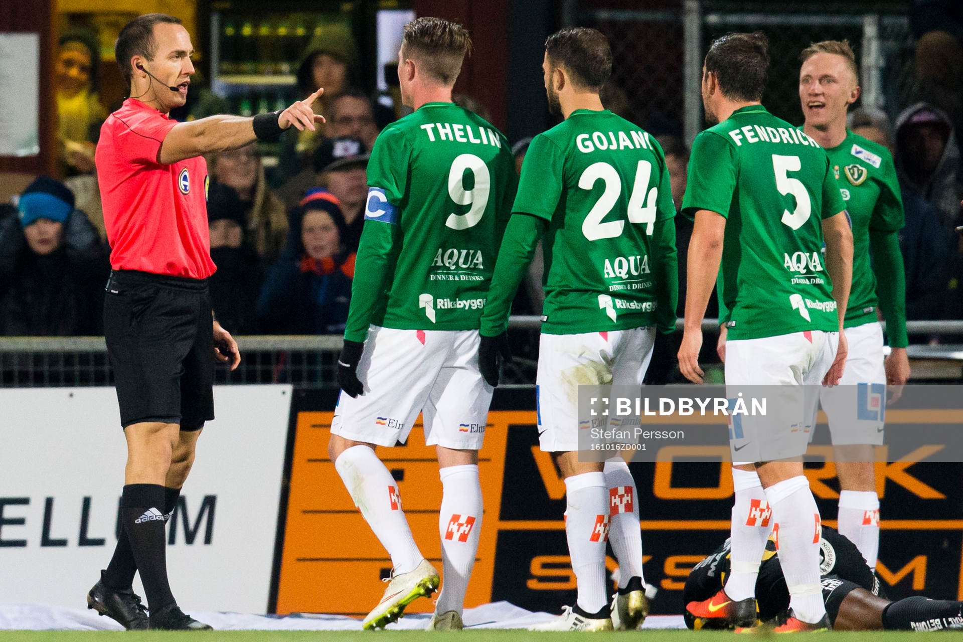 Domaren Kaspar Sjöberg dömmer straff till Häcken,