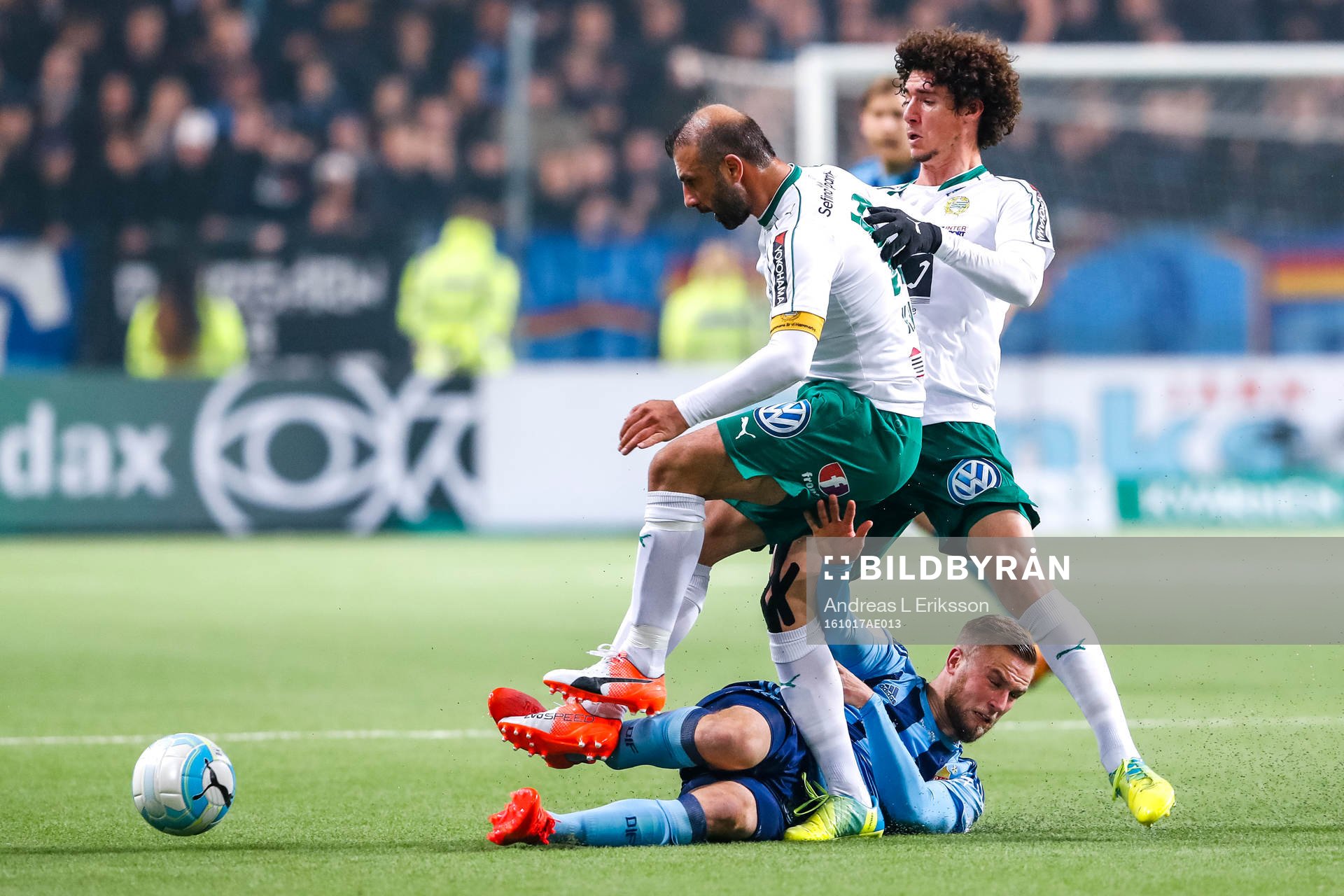 Djurgårdens Alexander Faltsetas i en kamp mot Hammarbys