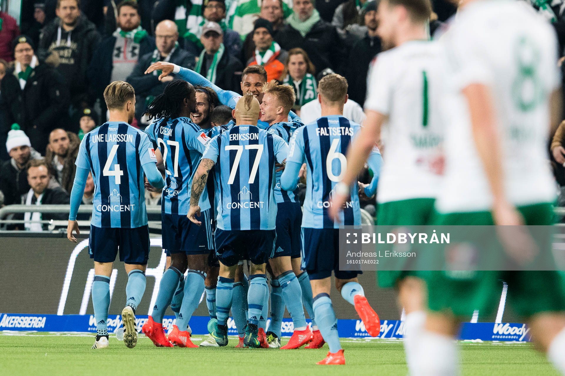 Djurgårdens spelare jublar
