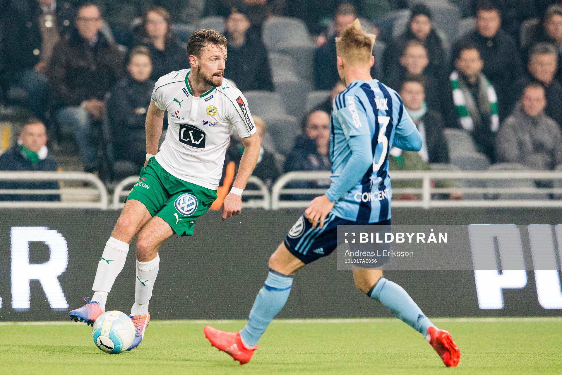 Hammarbys Arnór Smárason och Djurgårdens Elliot Käck