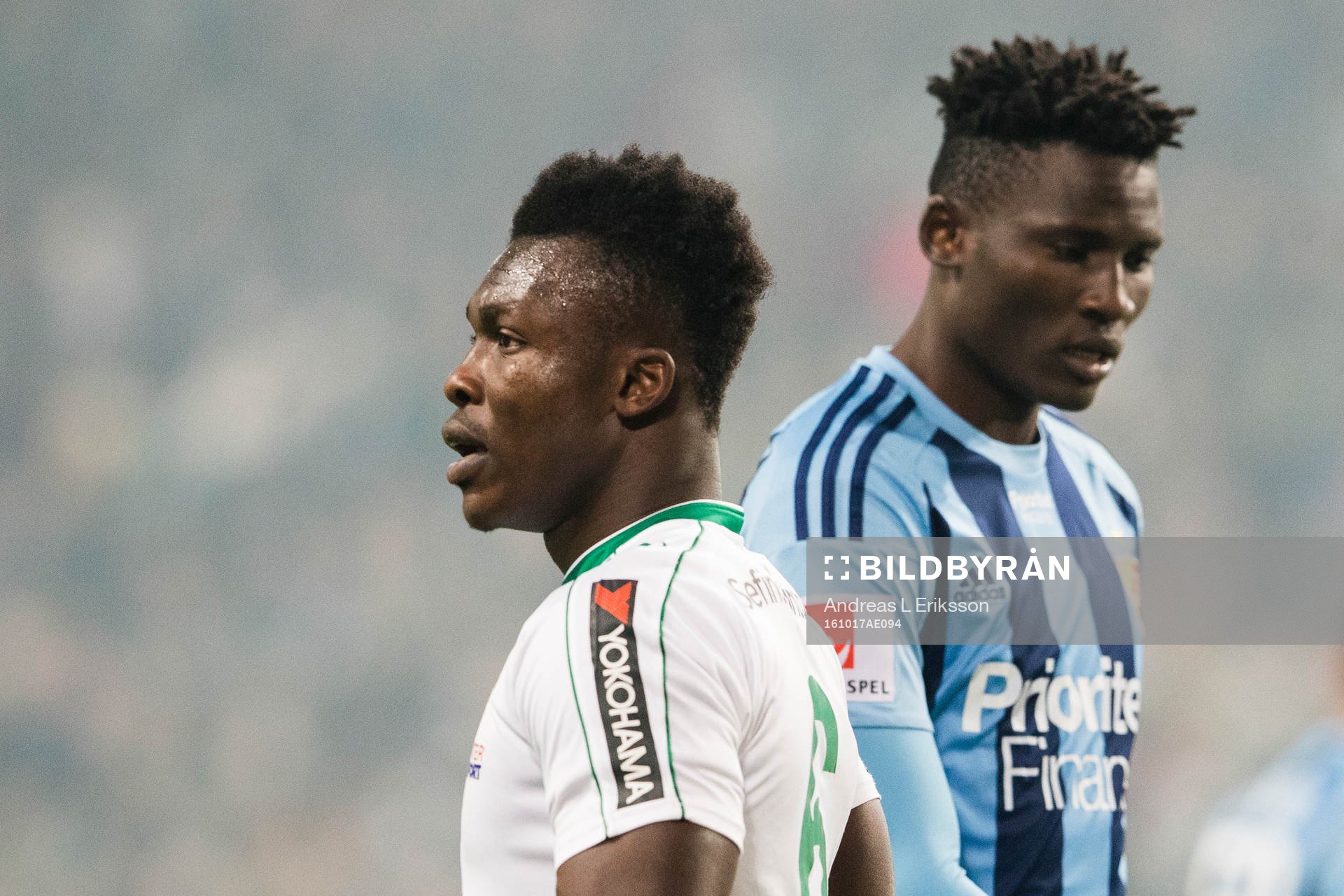 Hammarbys Joseph Aidoo och Djurgårdens Michael Olunga