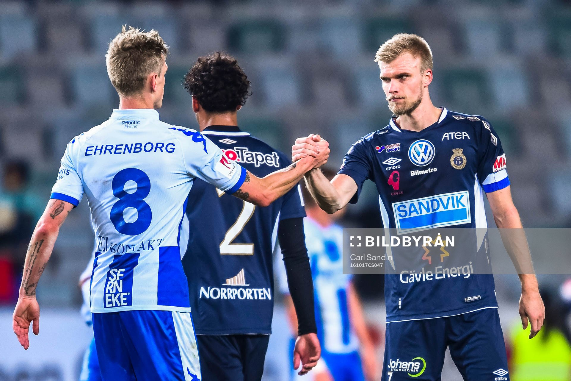 IFK Göteborgs Sören Rieks och Gefles Robin Nilsson