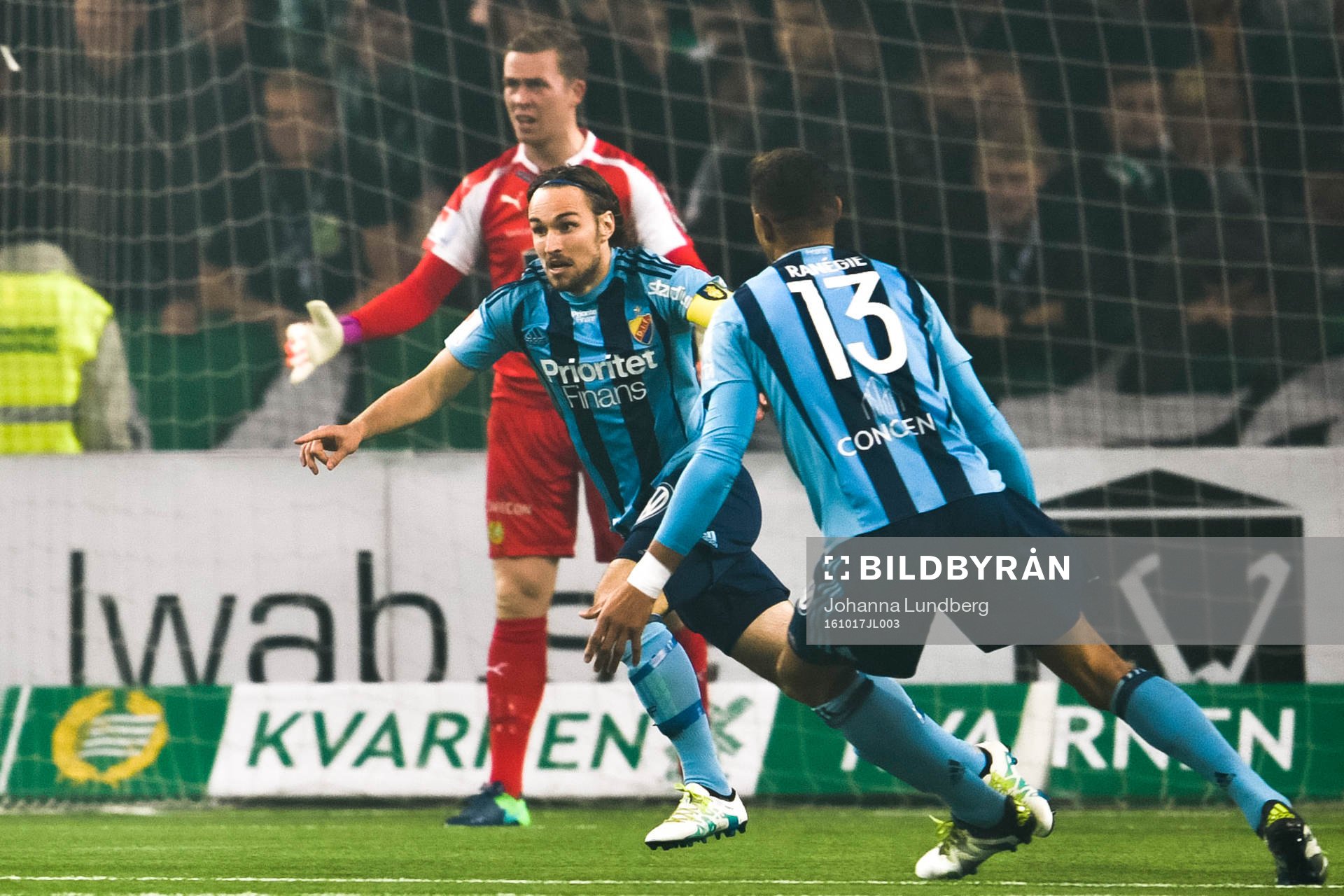 Djurgårdens Kevin Walker jublar