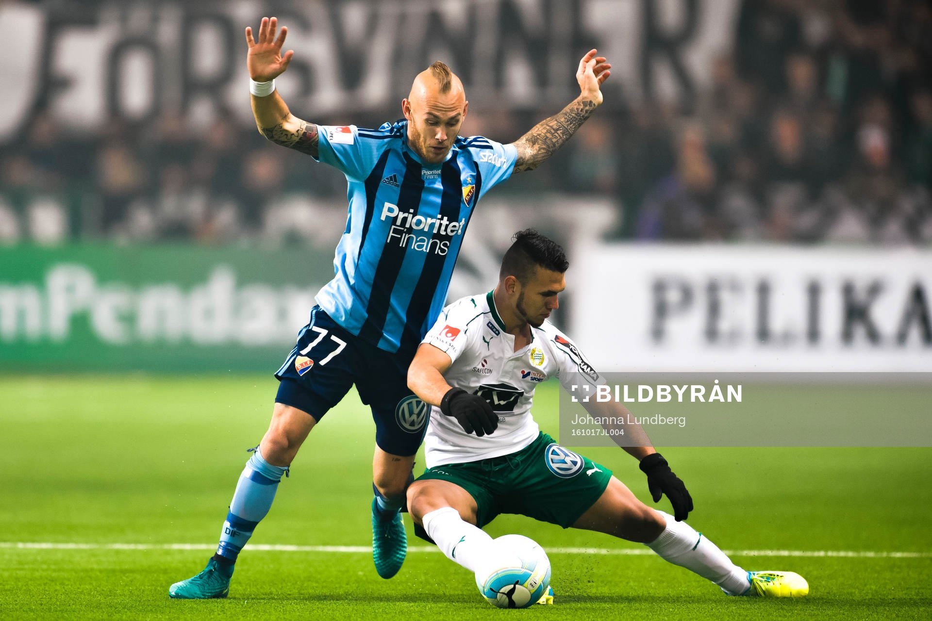 Djurgårdens Magnus Eriksson och Hammarbys Alexssander