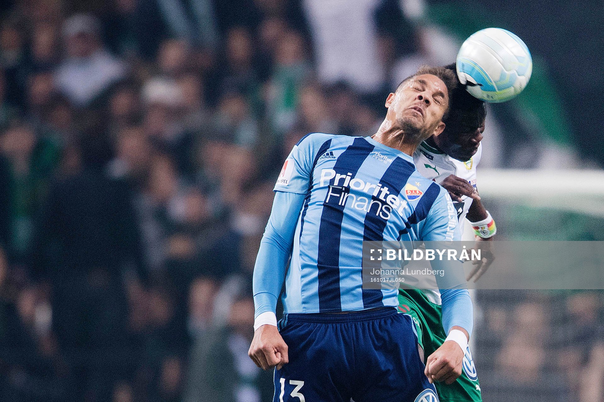 Djurgårdens Mathias Ranegie och Hammarbys Joseph Aidoo