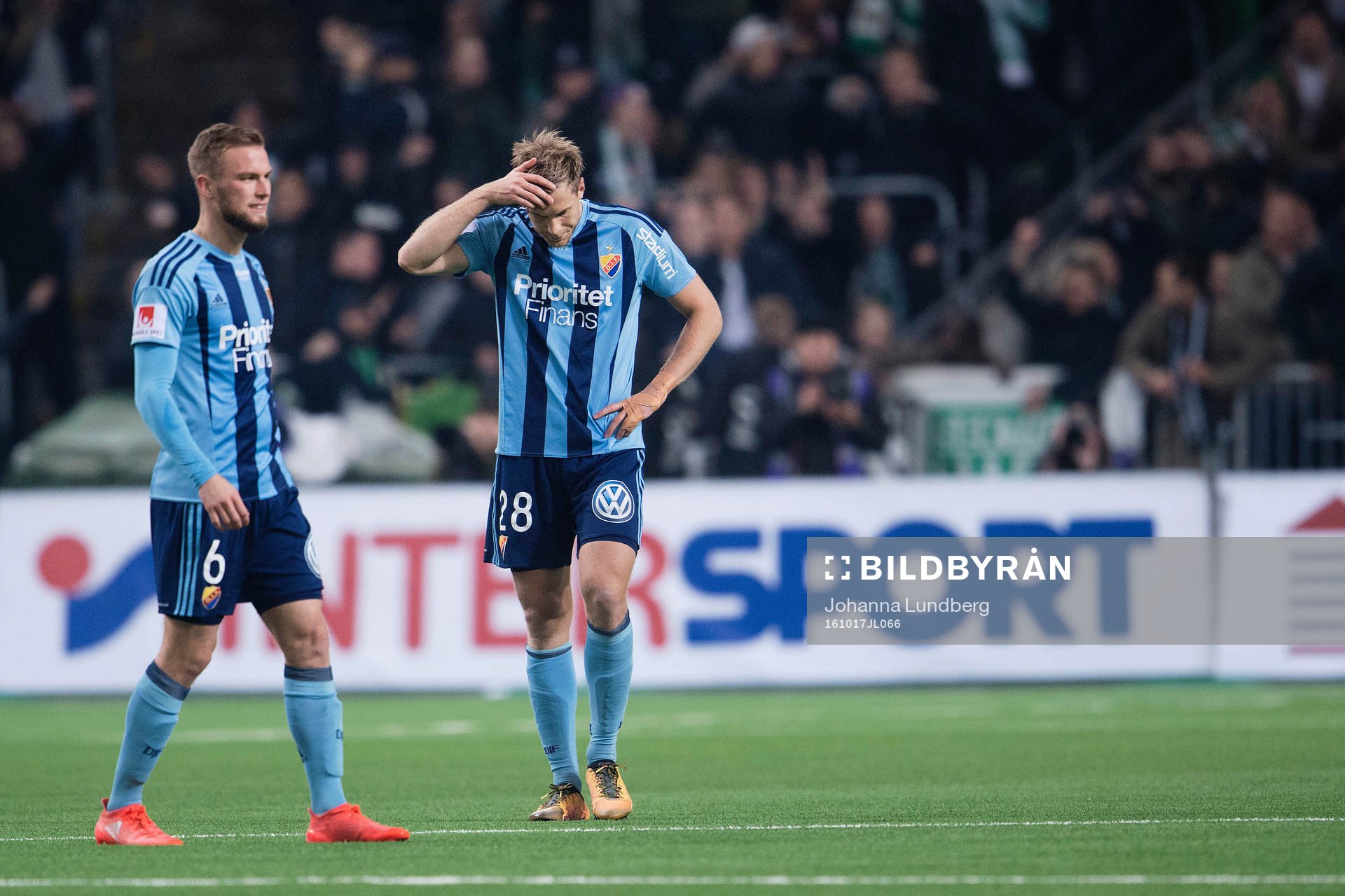 Djurgårdens Alexander Faltsetas och Niklas Gunnarsson