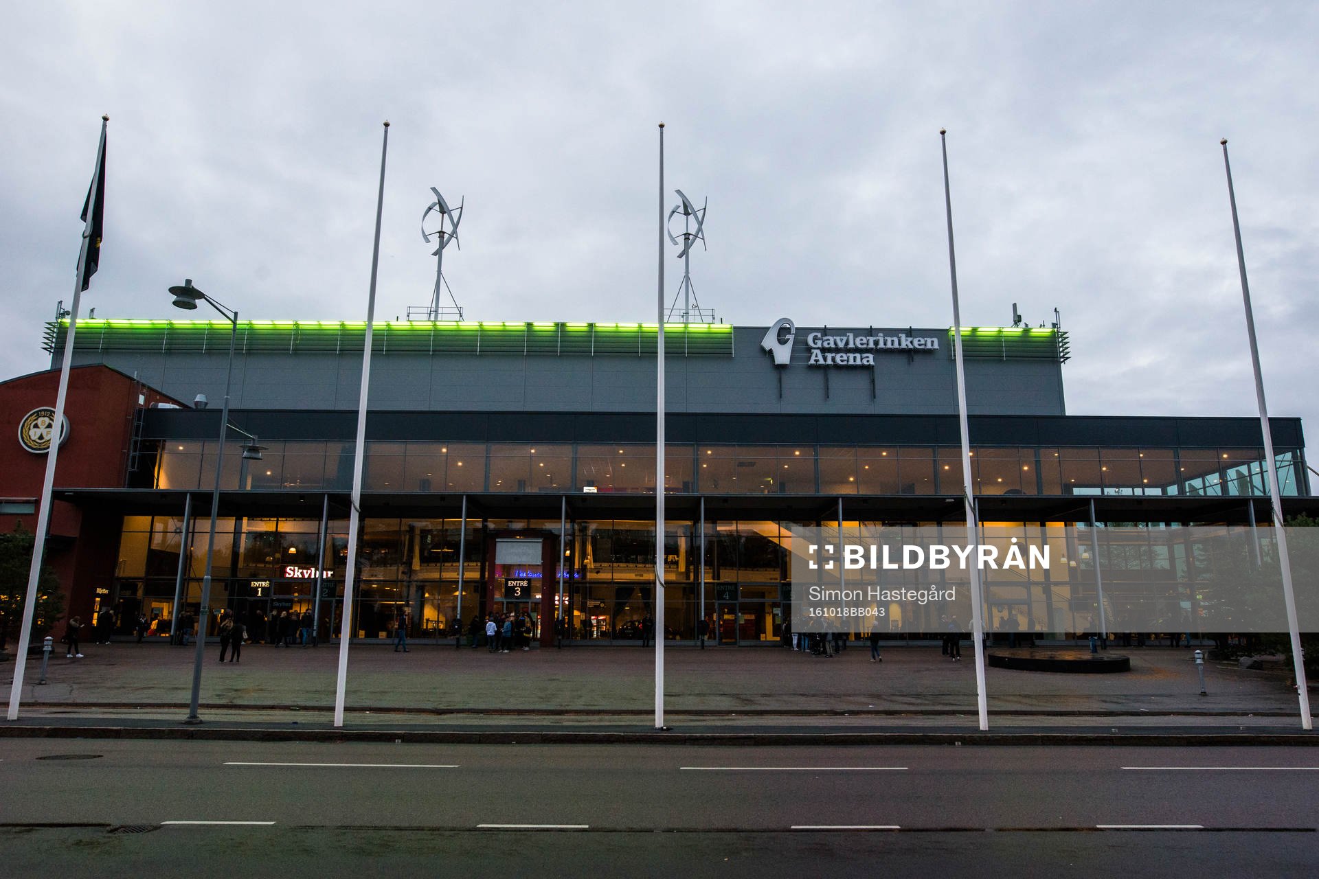 Entrén till Gavlerinken Arena före ishockeymatchen i SHL