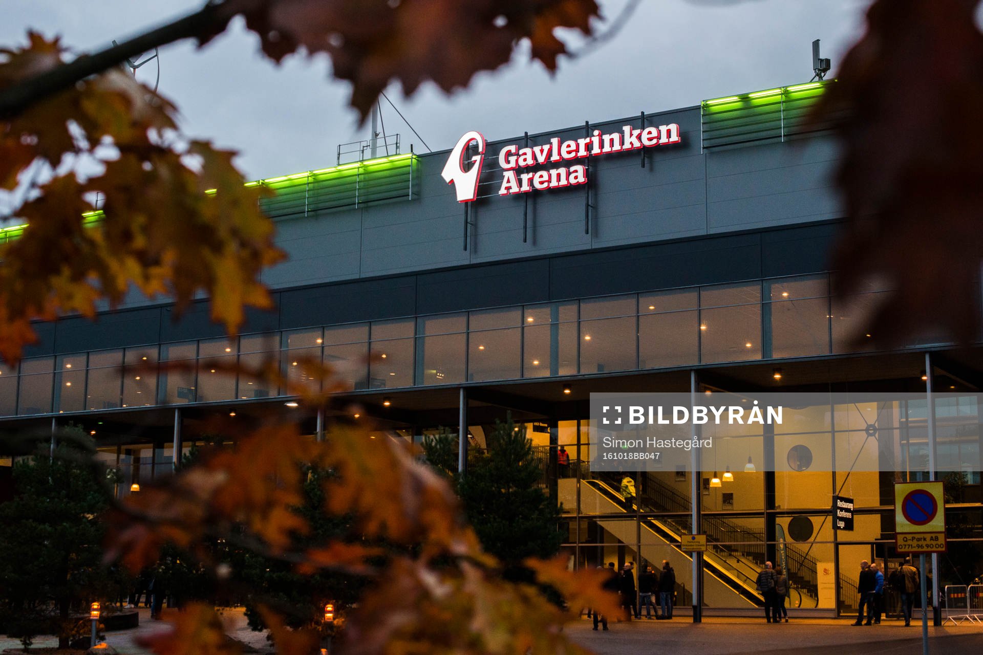 Entrén till Gavlerinken Arena före ishockeymatchen i SHL