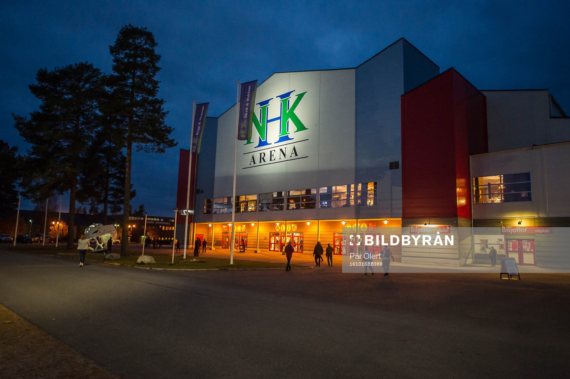 NHK Arena innan ishockeymatchen i Hockeyallsvenskan mellan