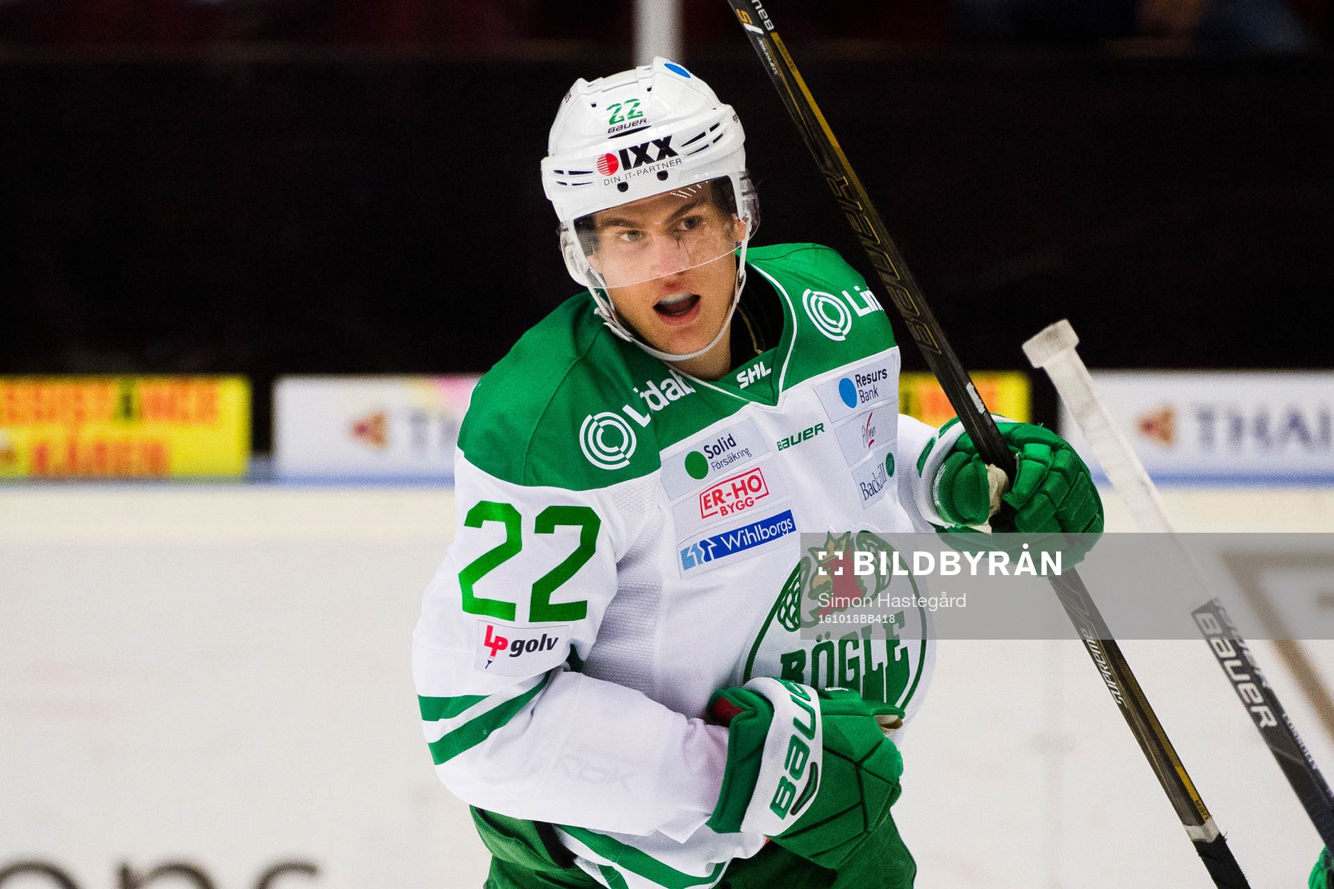 Rögles Sebastian Wännström jublar