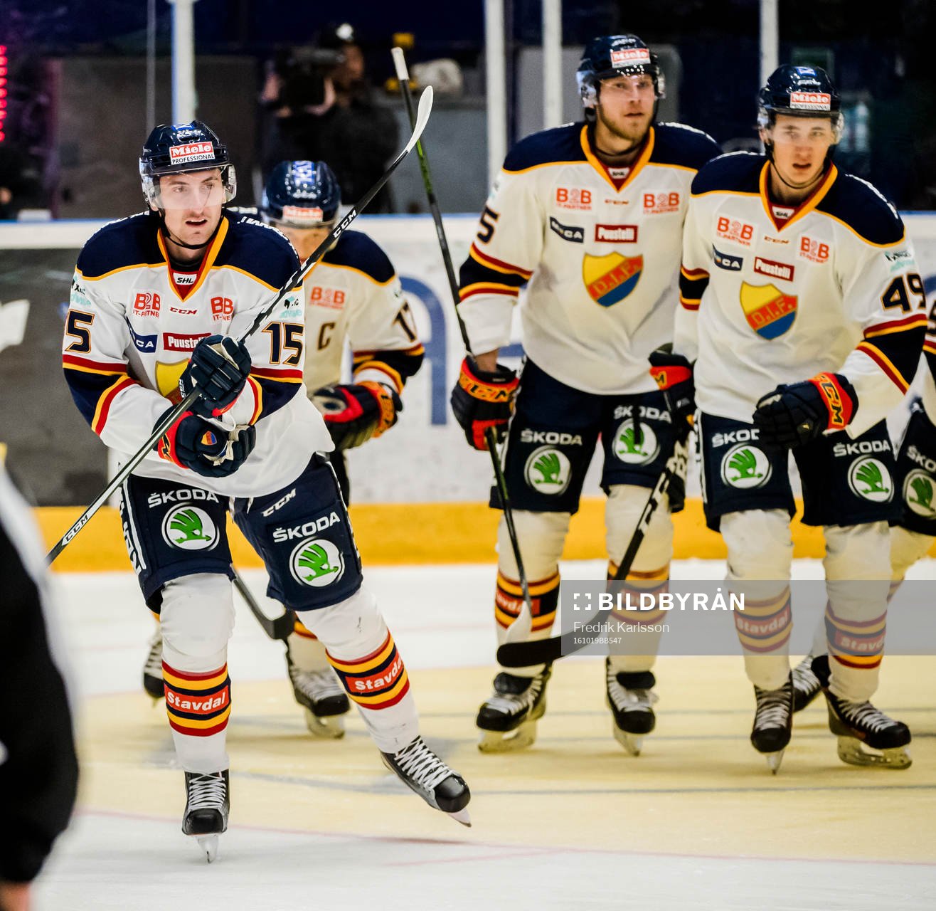 Djurgårdens Albin Lundin jublar