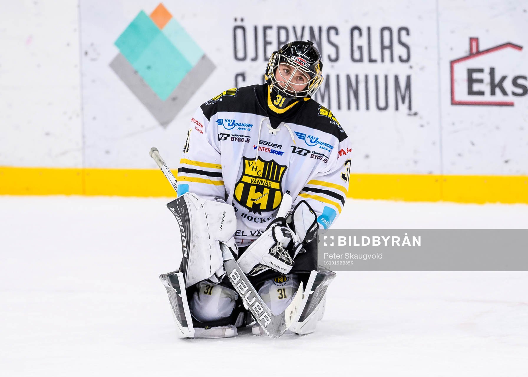 Vännäs målvakt William Eriksson deppar
