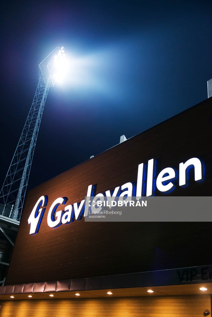 Exteriör av Gavlevallen inför fotbollsmatchen i Allsvenskan mellan Gefle och GIF Sundsvall den 21 oktober 2016 i Gävle. 