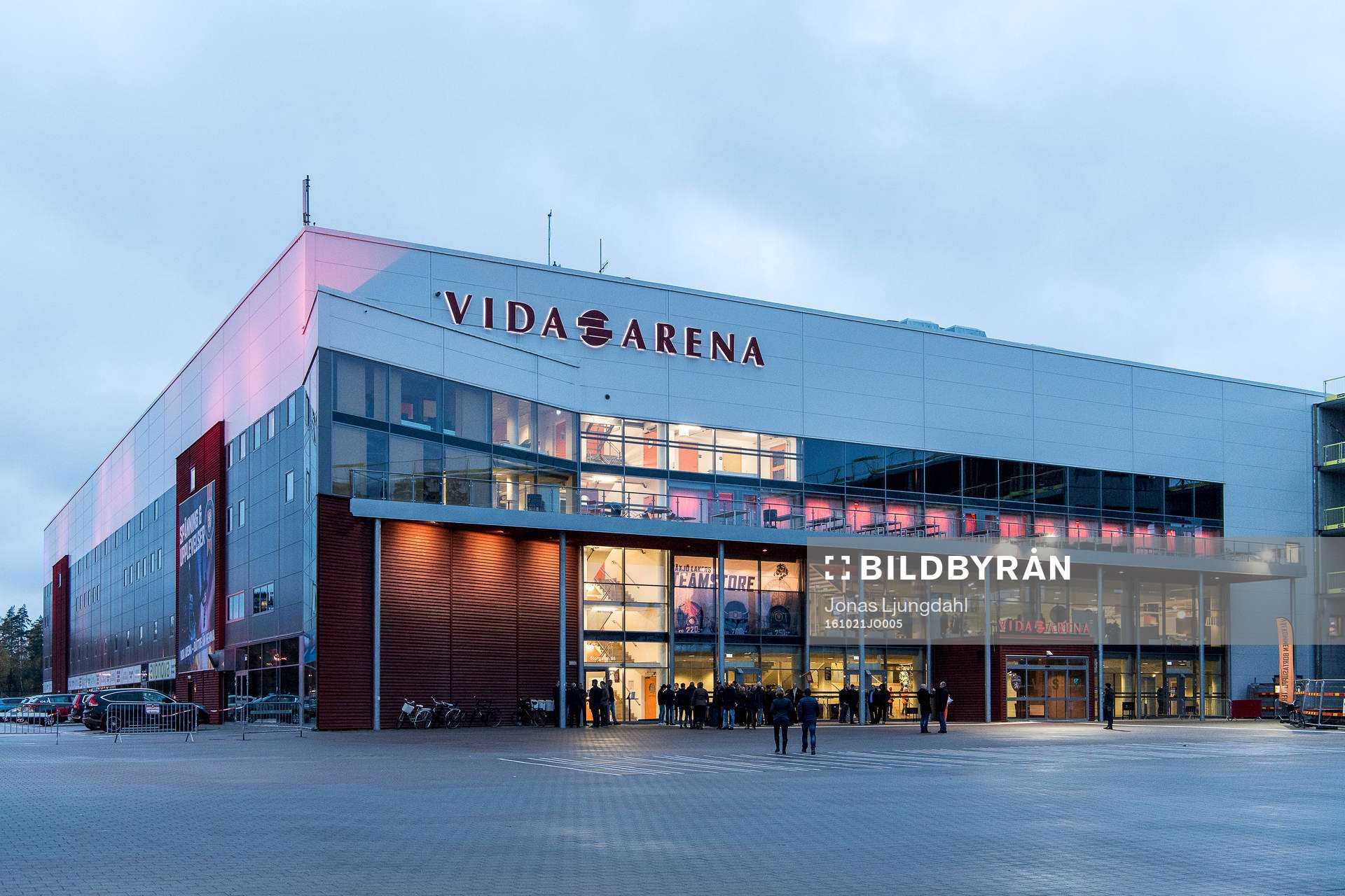 Vida arena före ishockeymatchen i SHL mellan Växjö och