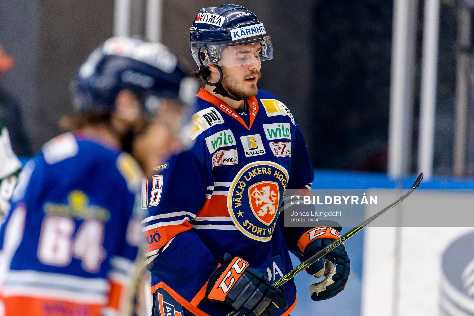Växjös Dennis Everberg blundar