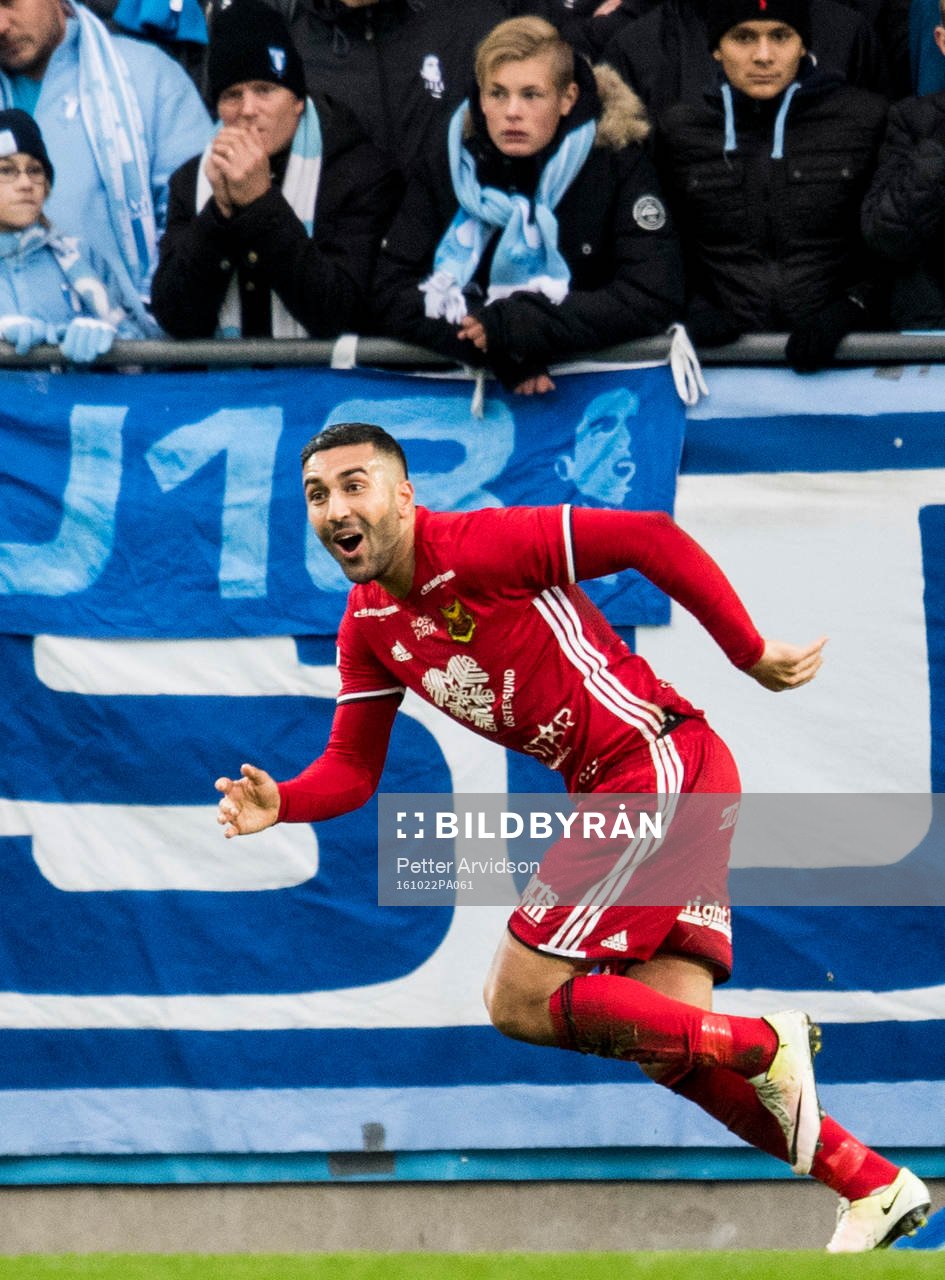 Östersunds Saman Ghoddos jublar