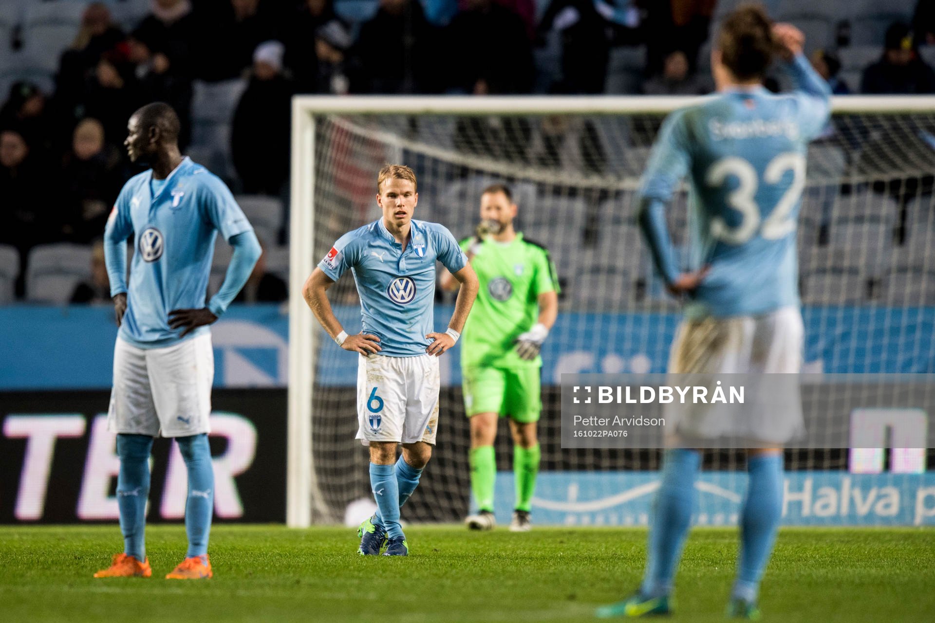 Malmö FFs Enock Kofi Adu, Oscar Lewicki, målvakt Johan