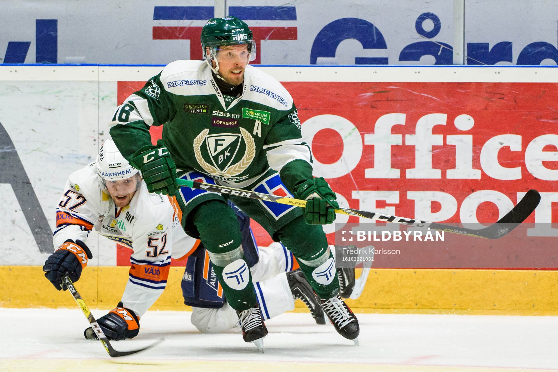 Växjös Arvid Lundberg och Färjestads Alexander Johansson