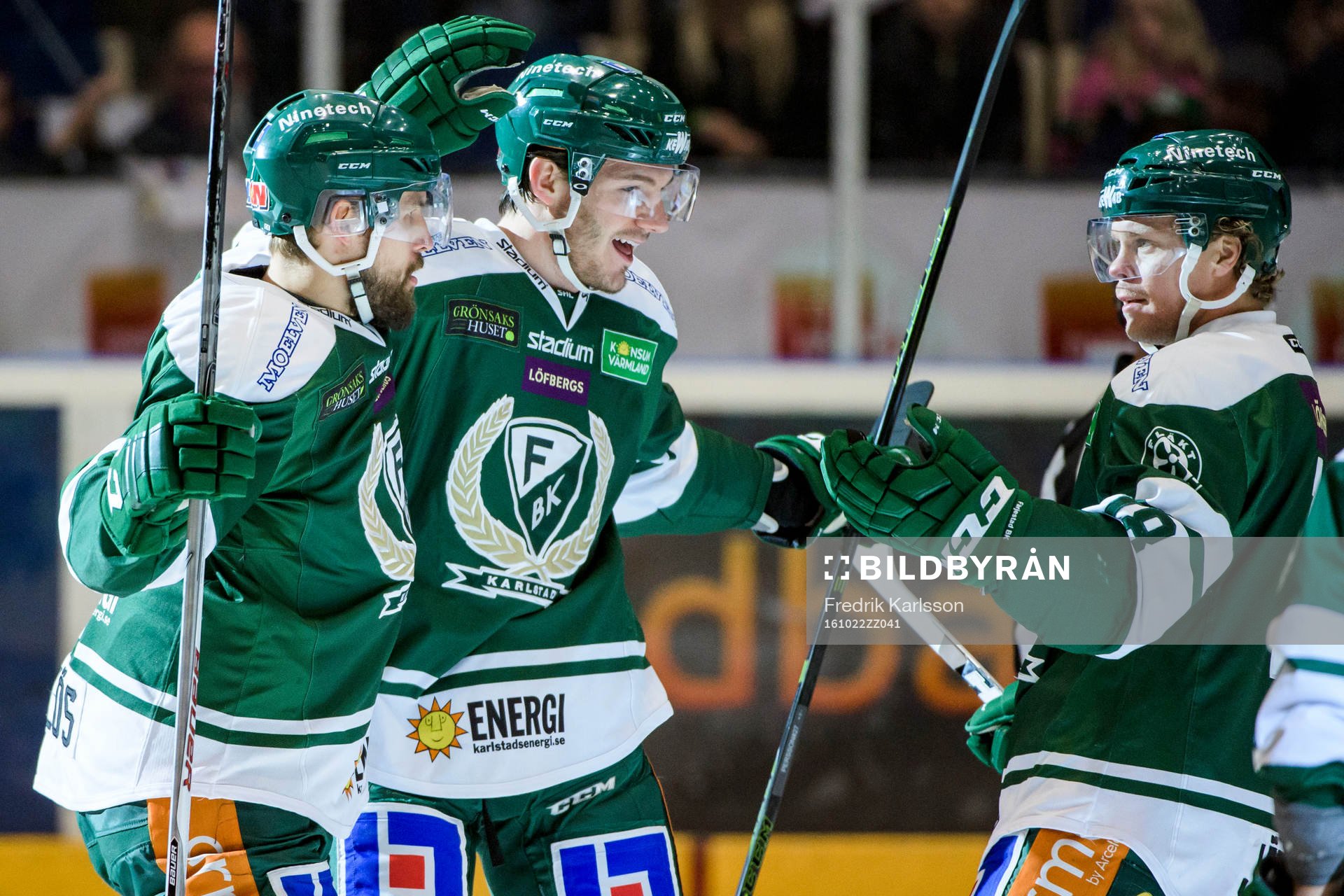Färjestads Jonas Holös jublar