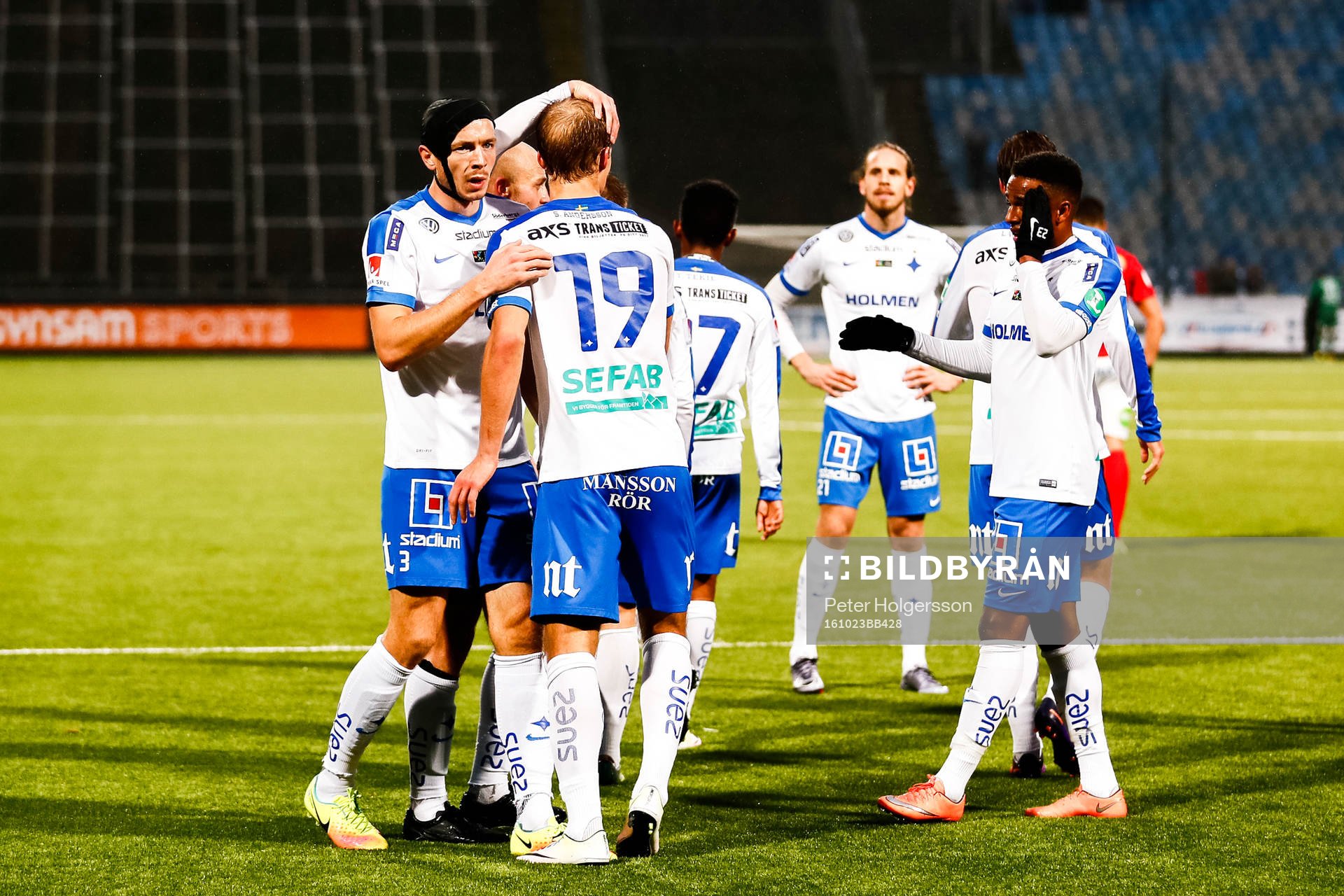Norrköpings spelare jublar