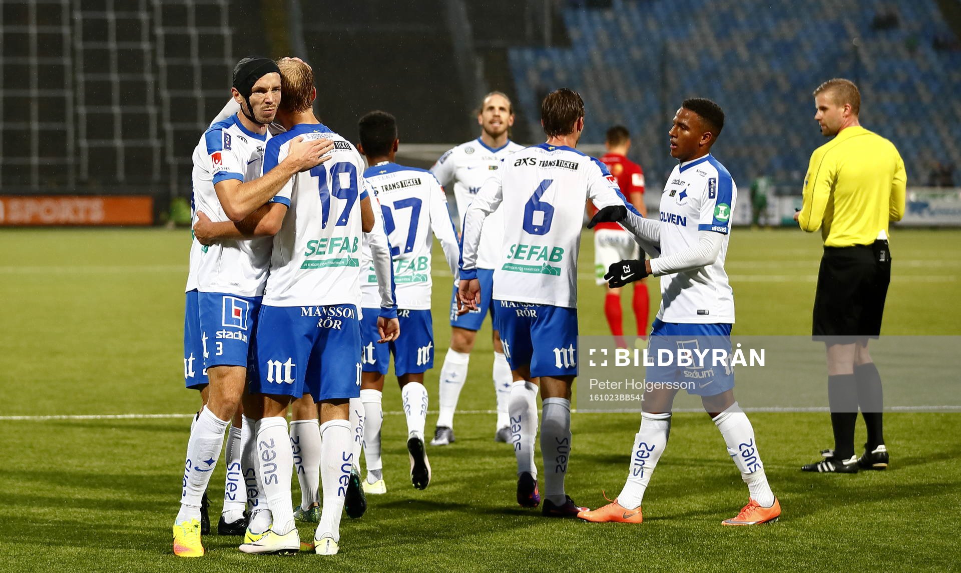 Norrköpings spelare jublar