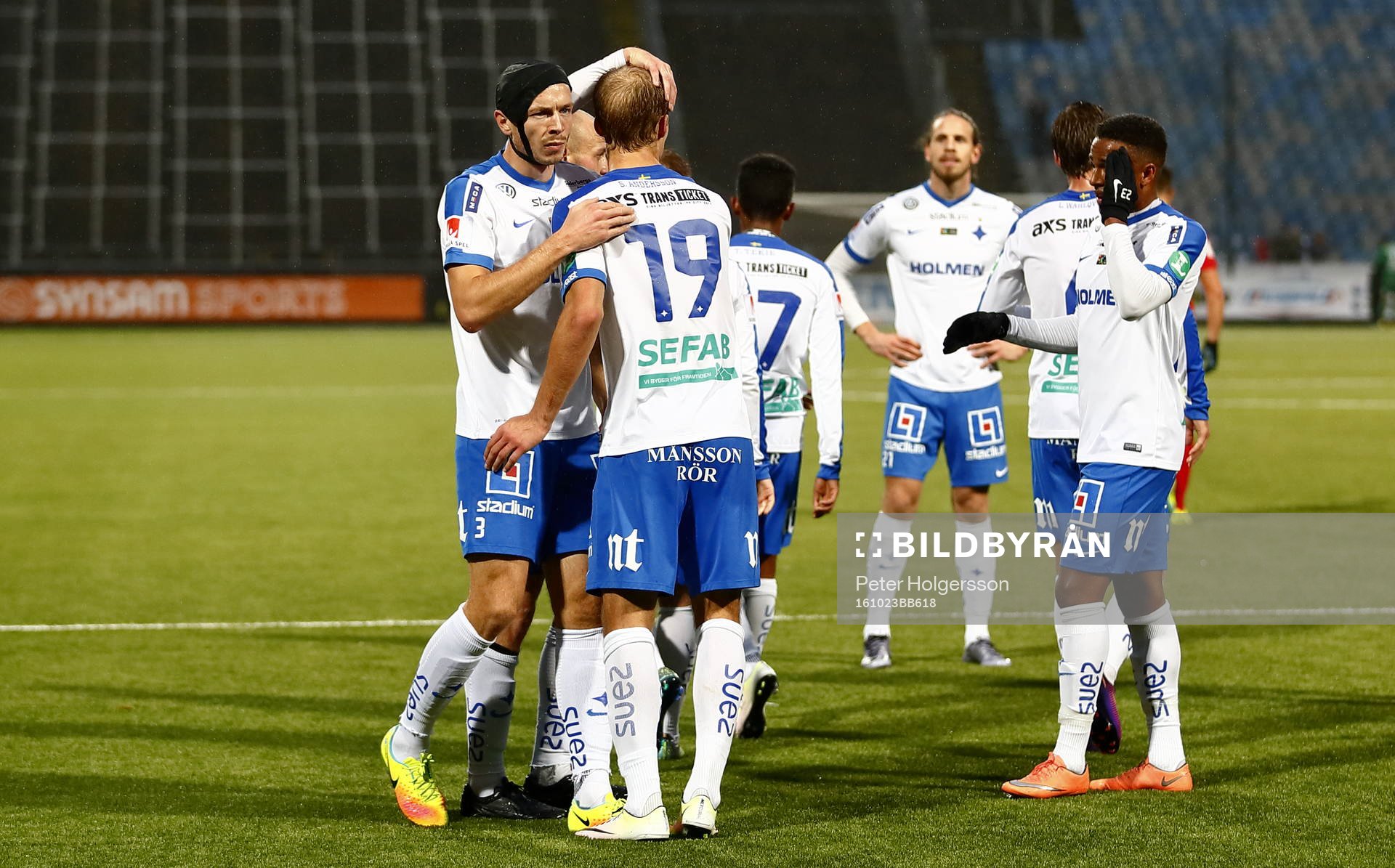 Norrköpings spelare jublar