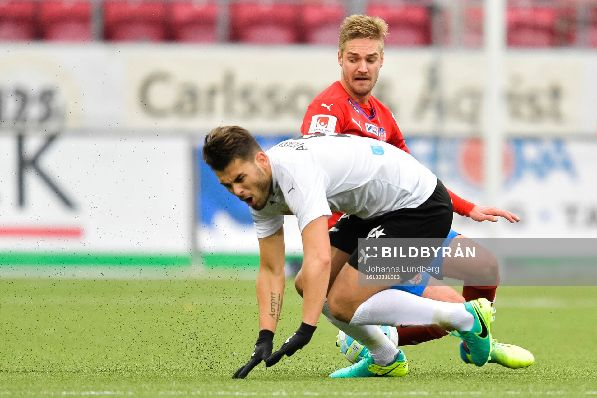 Helsingborgs Johan Mårtensson och Örebros Astrit Ajdarevic