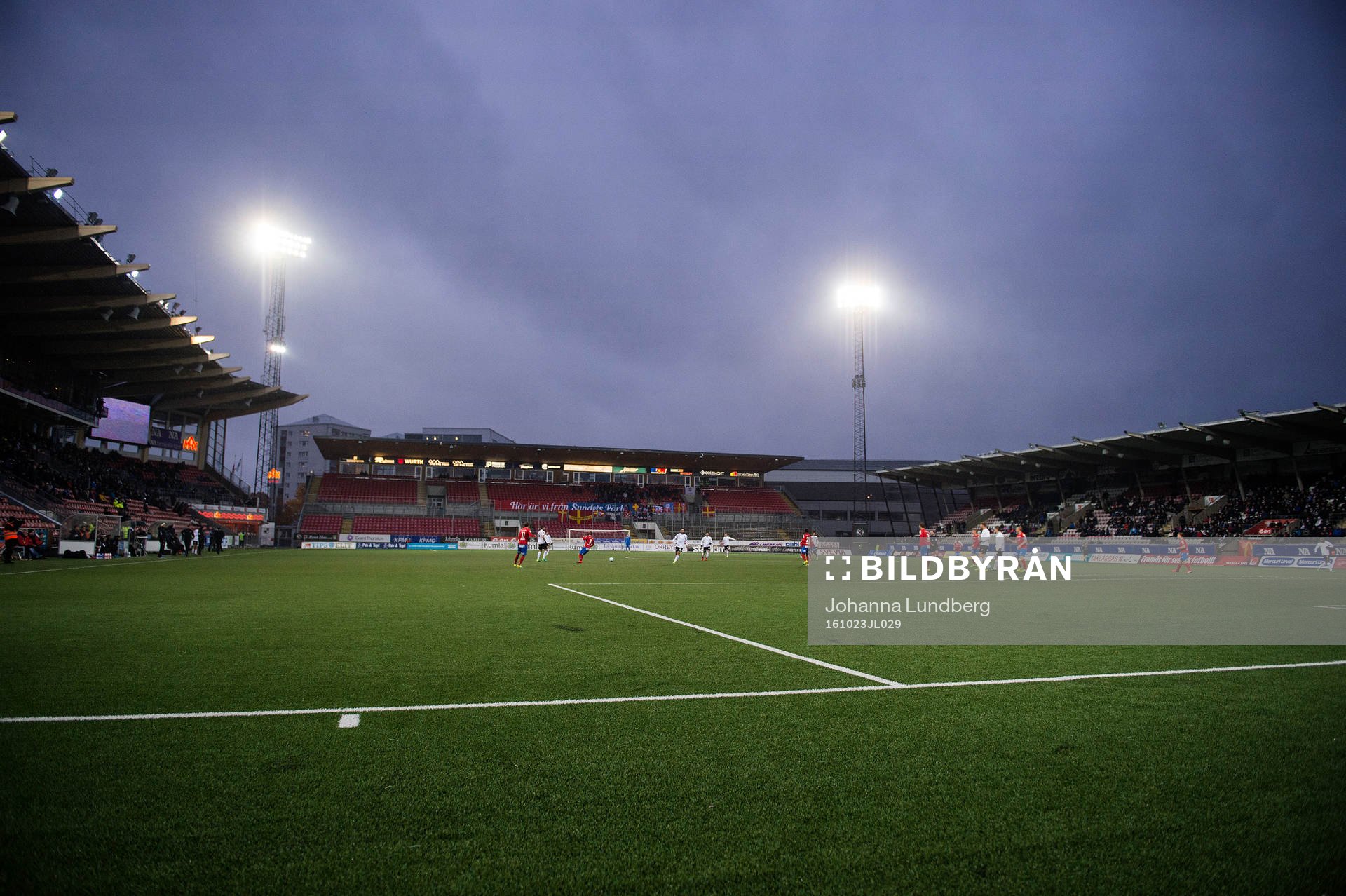 Översikt Behrn Arena under fotbollsmatchen i Allsvenskan mellan Örebro och Helsingborg den 23 oktober 2016 i Örebro.