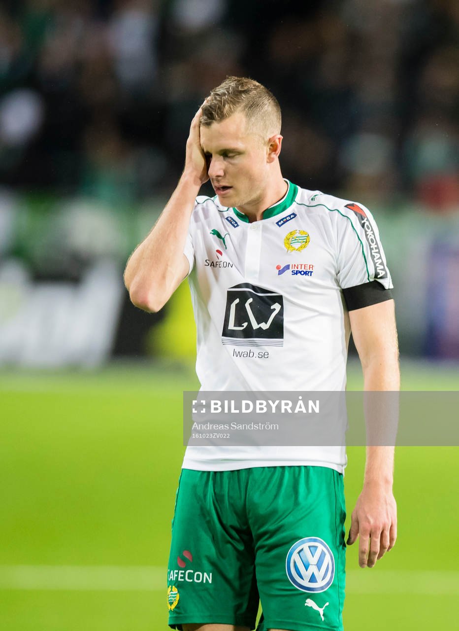 Hammarbys Richard Magyar ser deppig ut