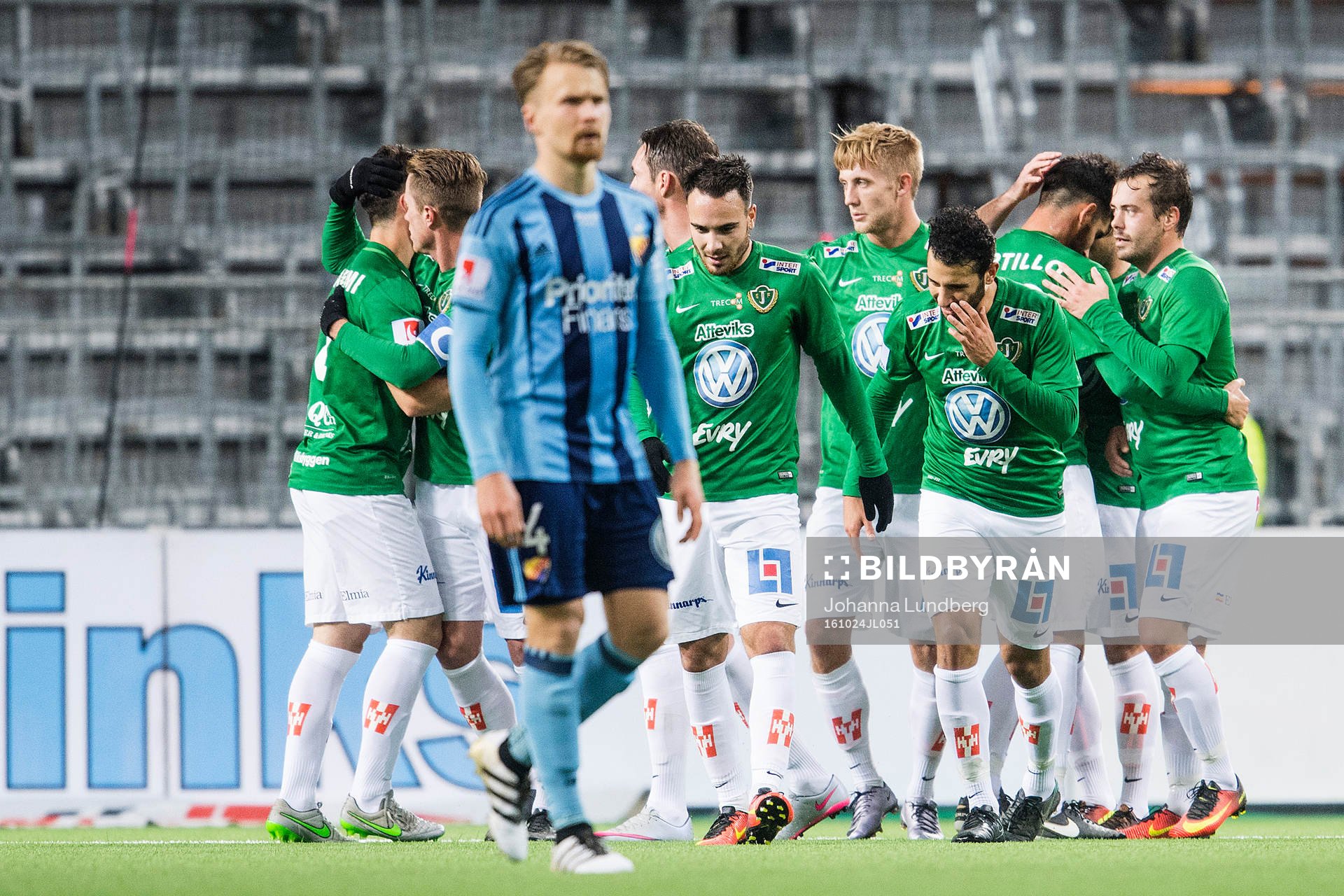 Jönköpings spelare jublar