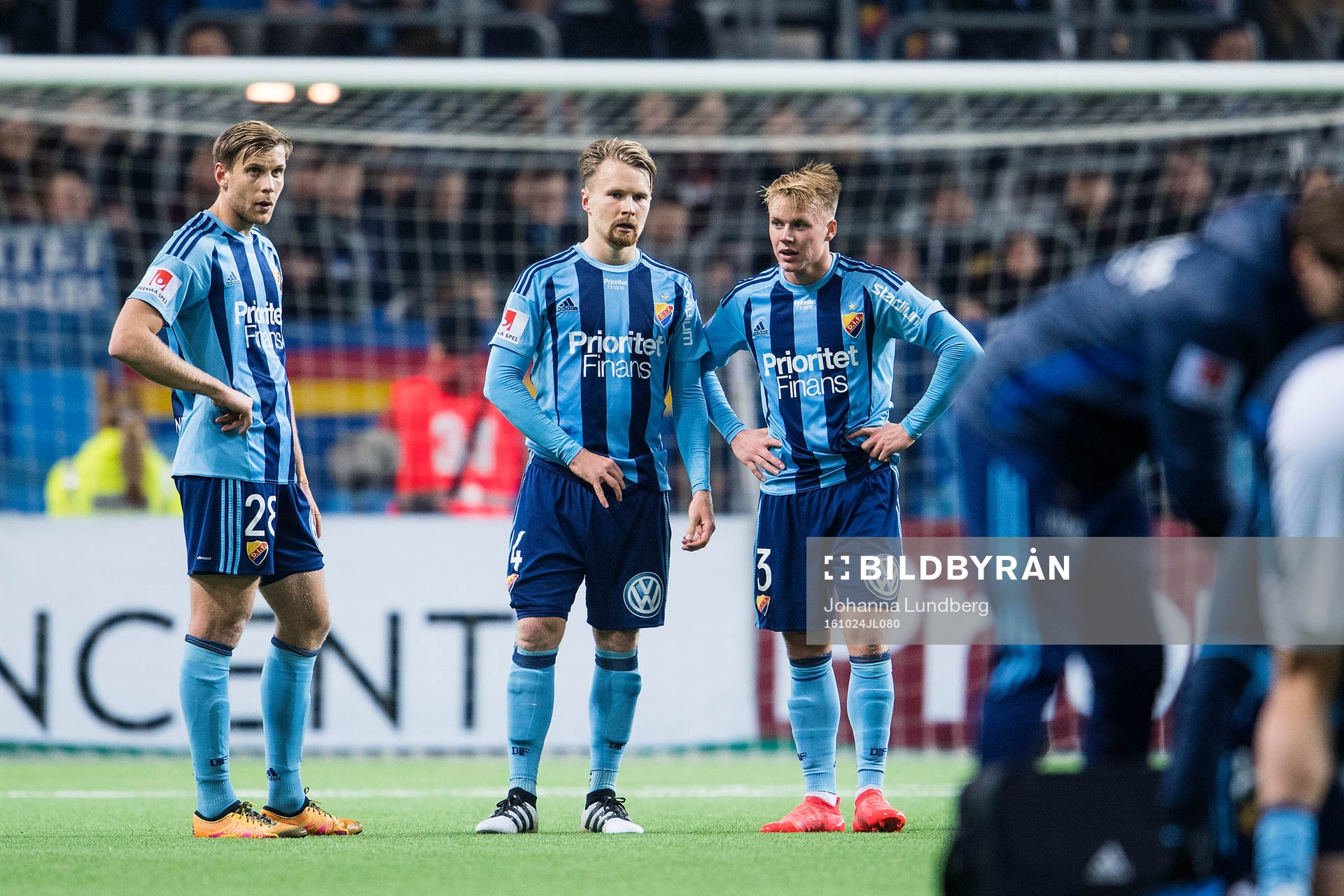 Djurgårdens Niklas Gunnarsson, Jacob Une Larsson och