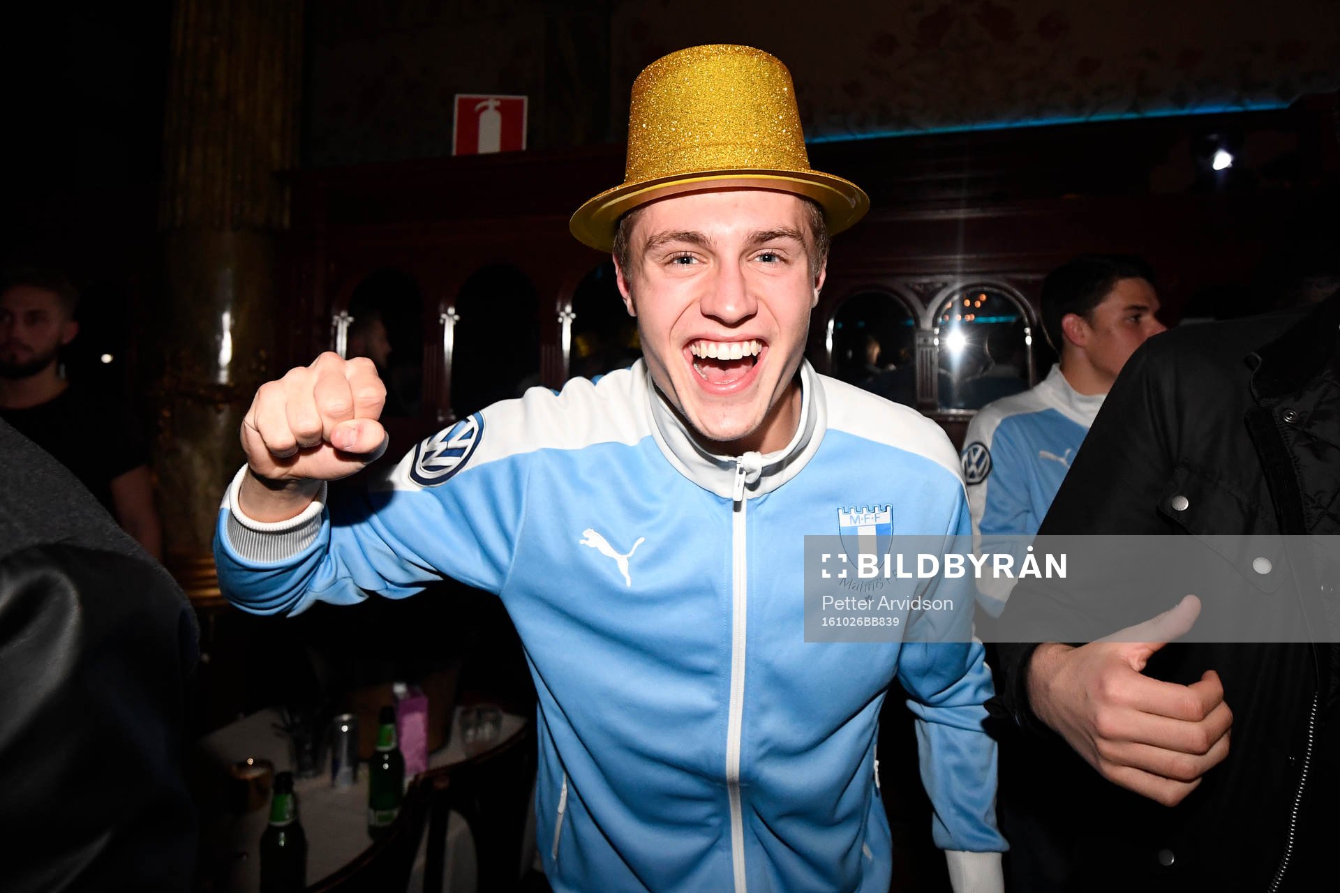 Malmö FFs Mattias Svanberg jublar på nattklubben Hipp i